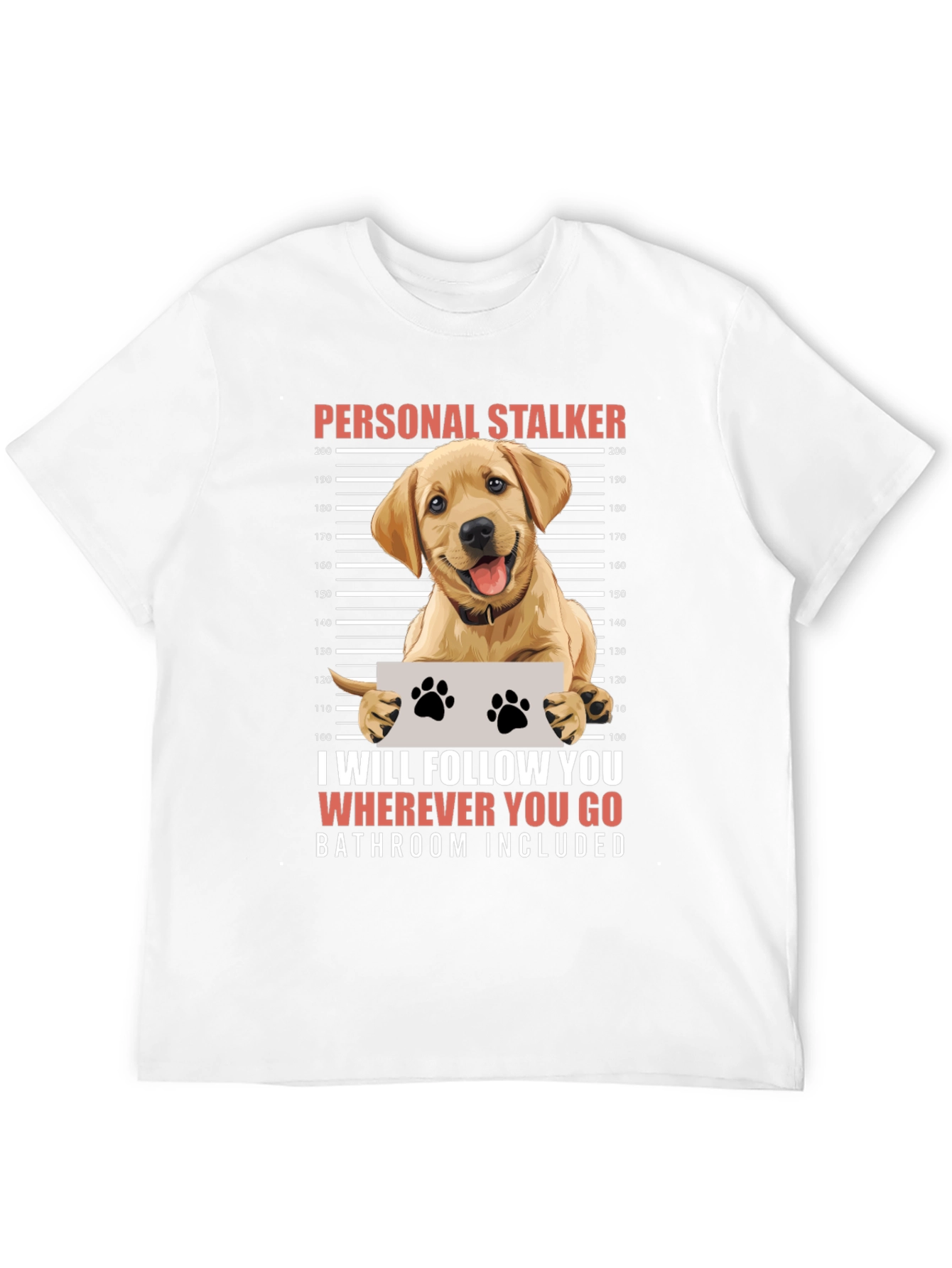 Black Personal Stalker Dog Humor Graphic Tee view 12