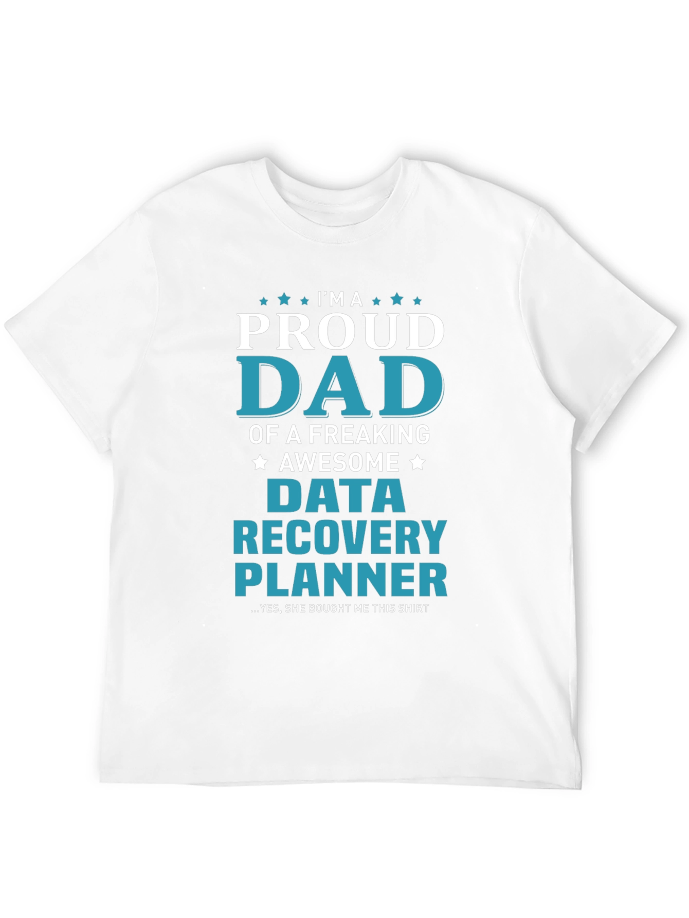 Black Proud Dad Data Recovery Planner Graphic Tee view 12