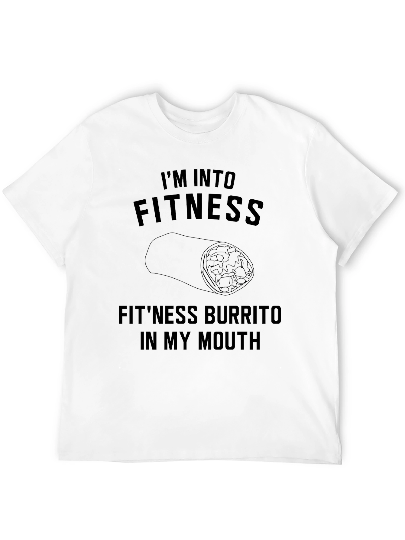 Black Fitness Burrito Graphic T-Shirt view 12