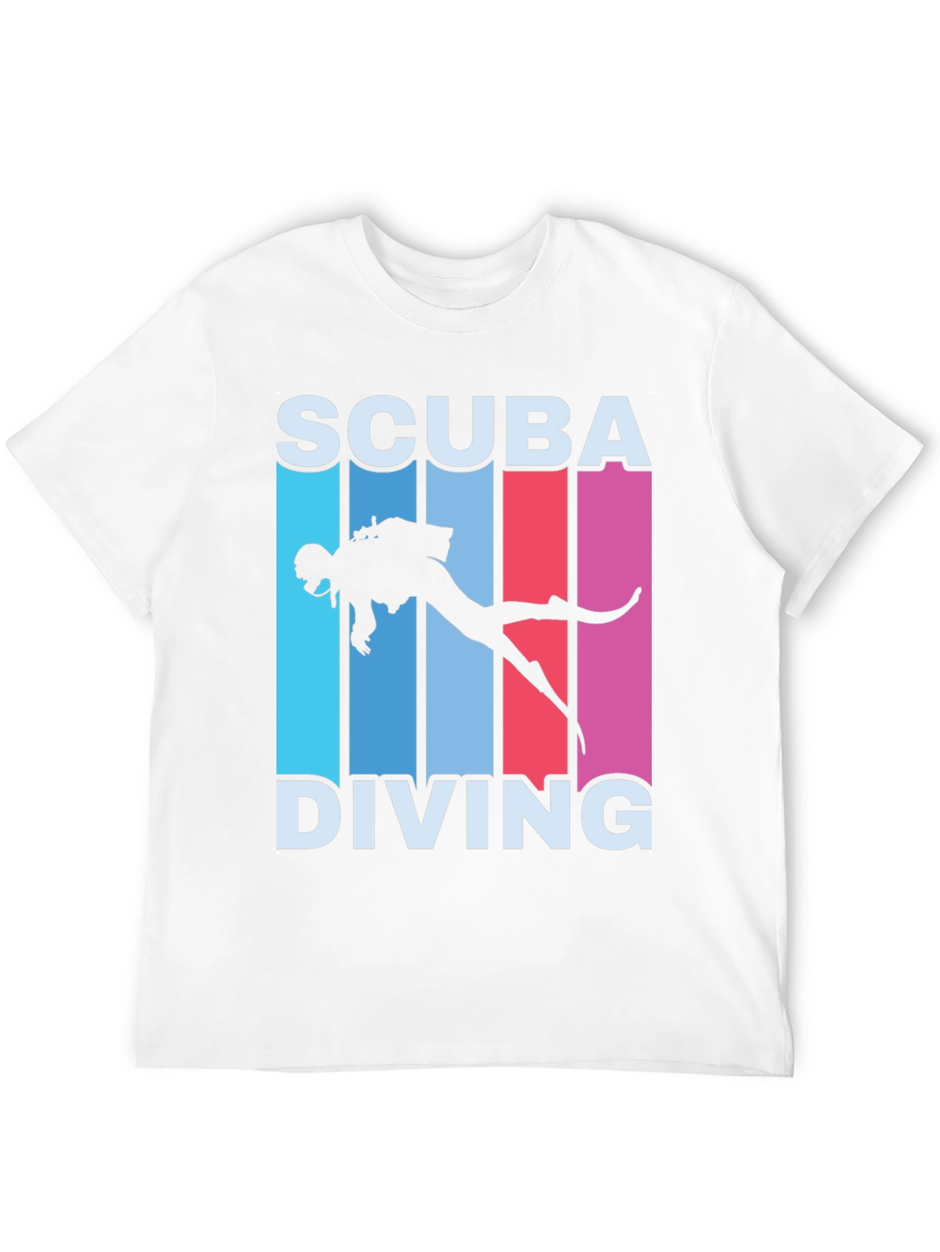 Black Scuba Diving Retro T-Shirt view 12