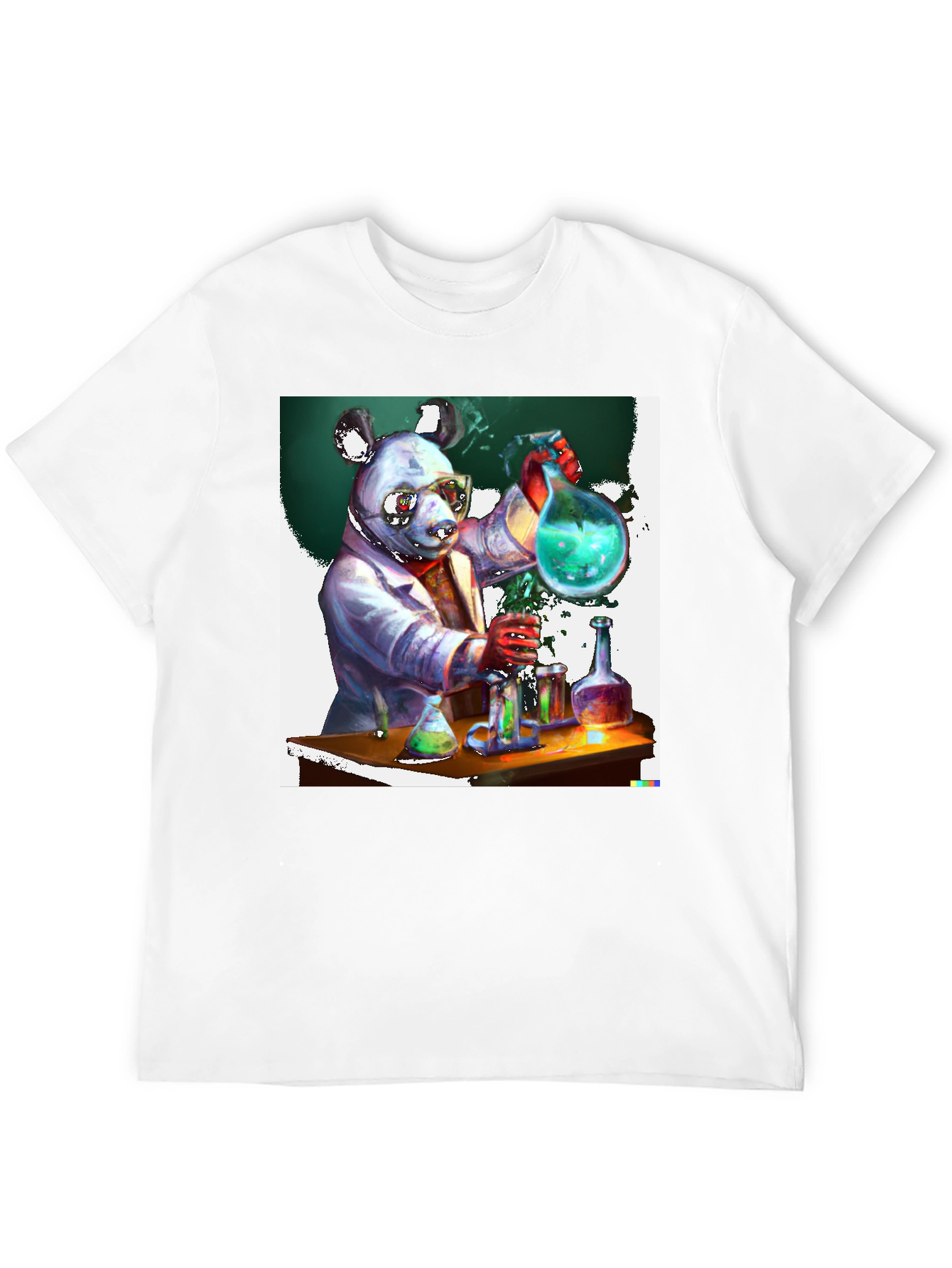 Black Scientist Panda Graphic Tee - Quirky & Unique view 12