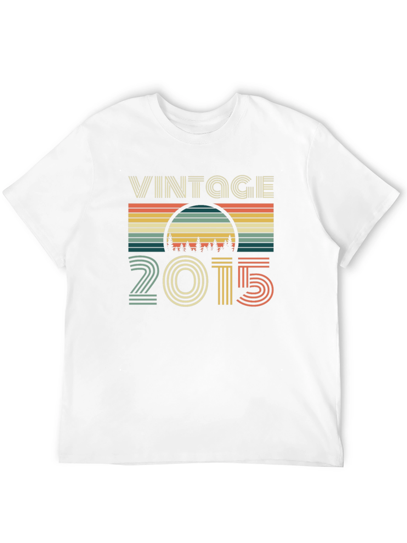 Black Vintage 2015 Retro T-Shirt view 12