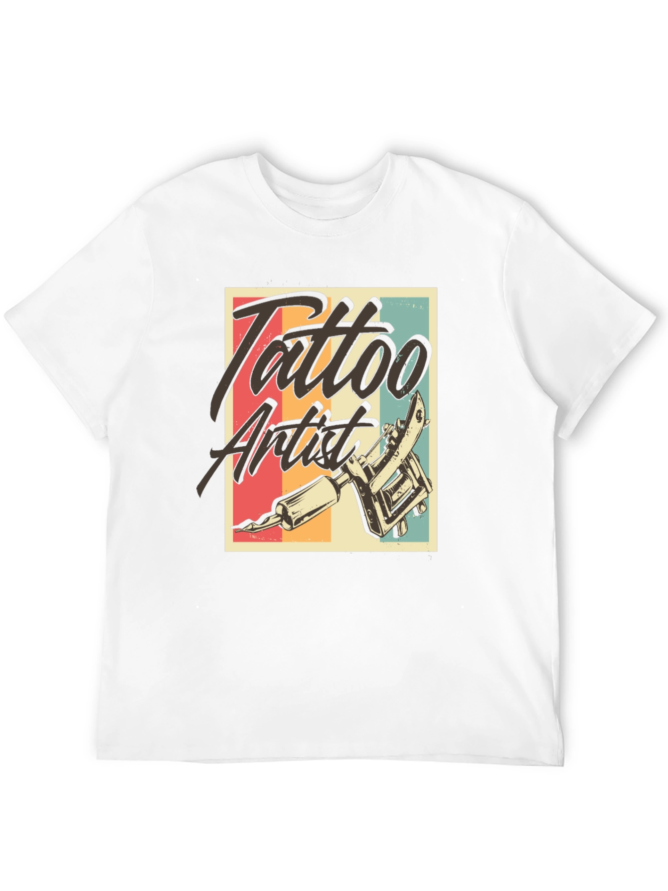 Black Tattoo Artist Graphic Tee - Vintage Style Black T-Shirt view 12