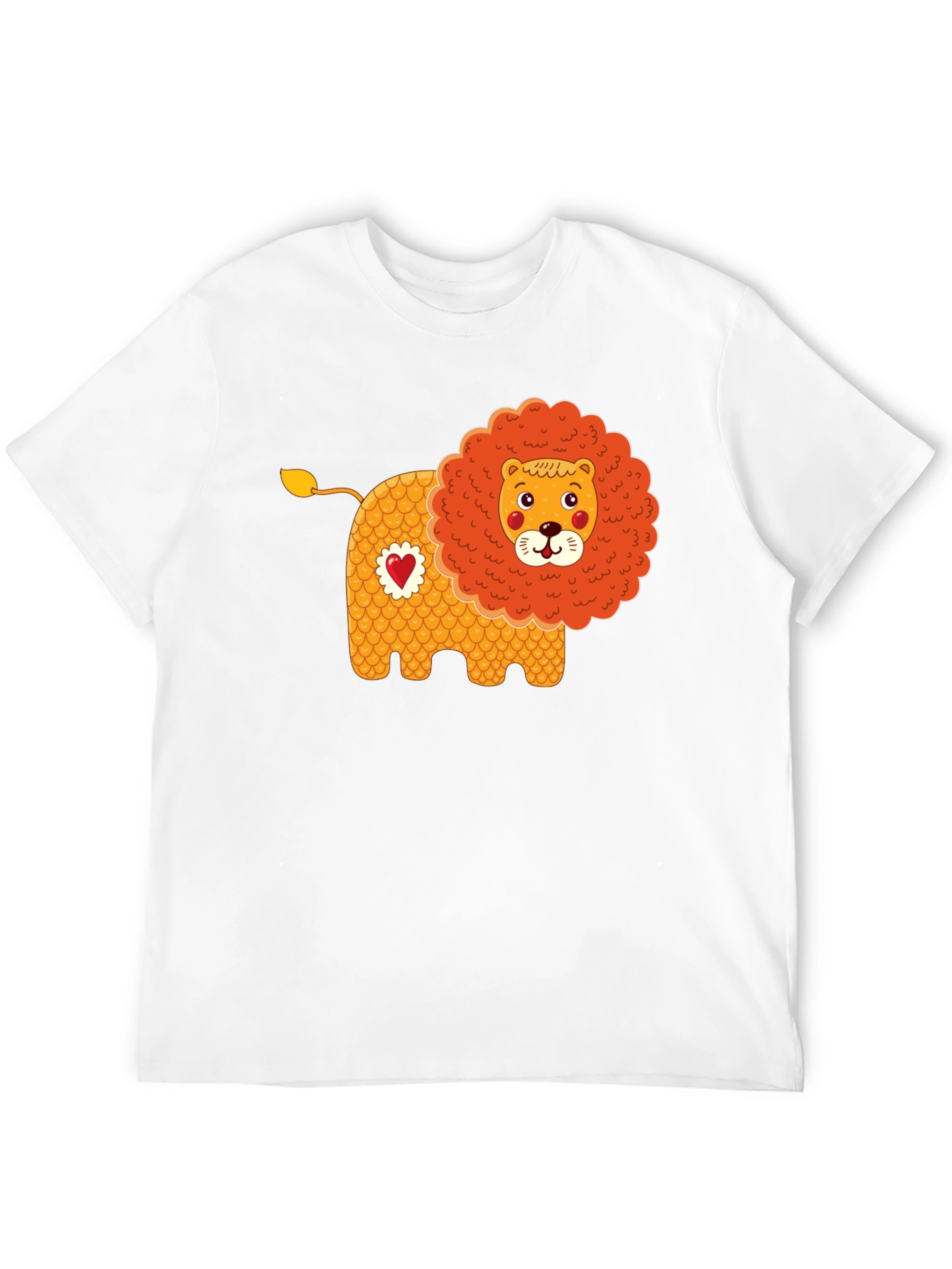 Black Cute Cartoon Lion Graphic Tee - Black view 12