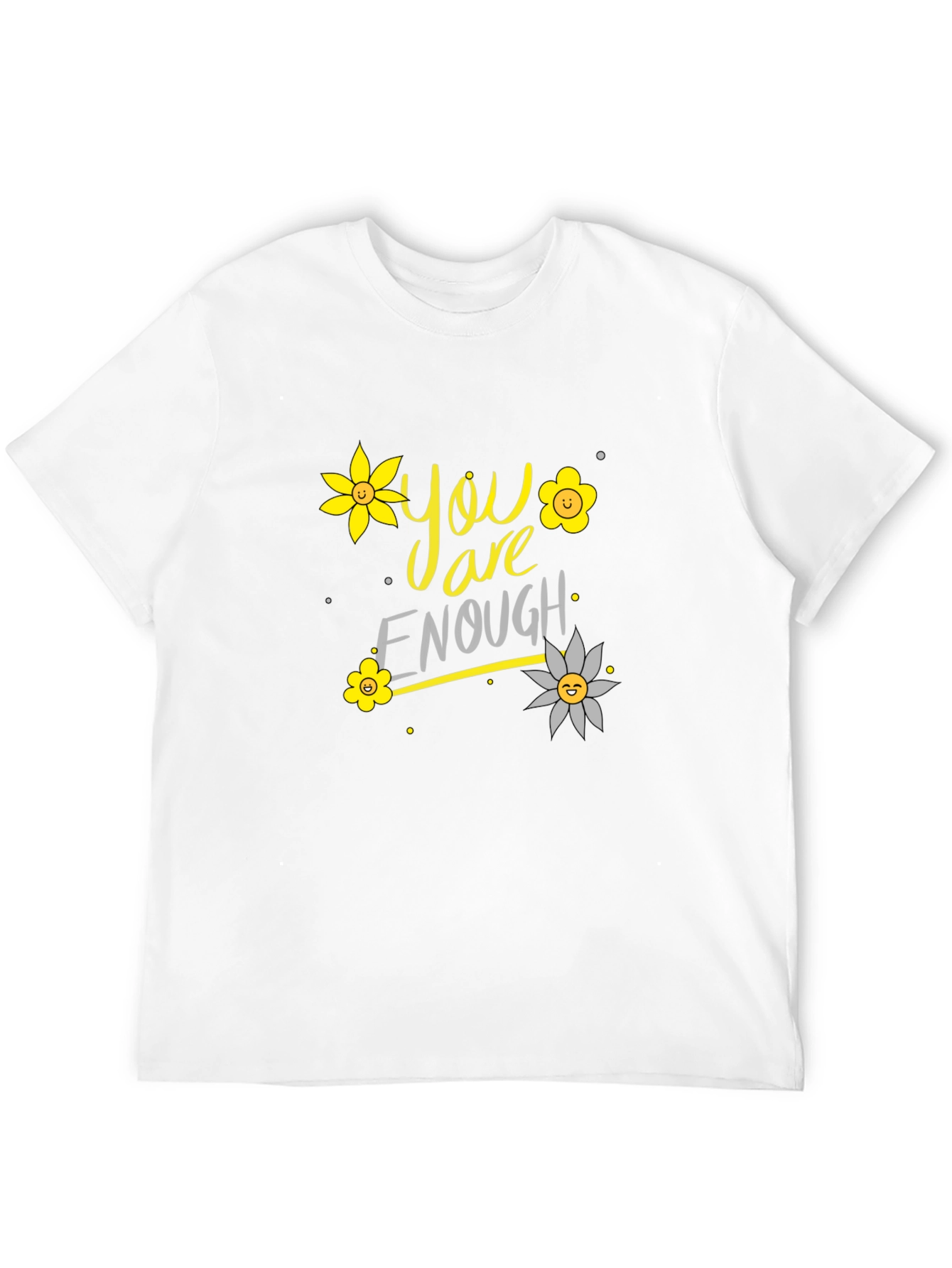 Black You Are Enough Floral Graphic T-Shirt view 12