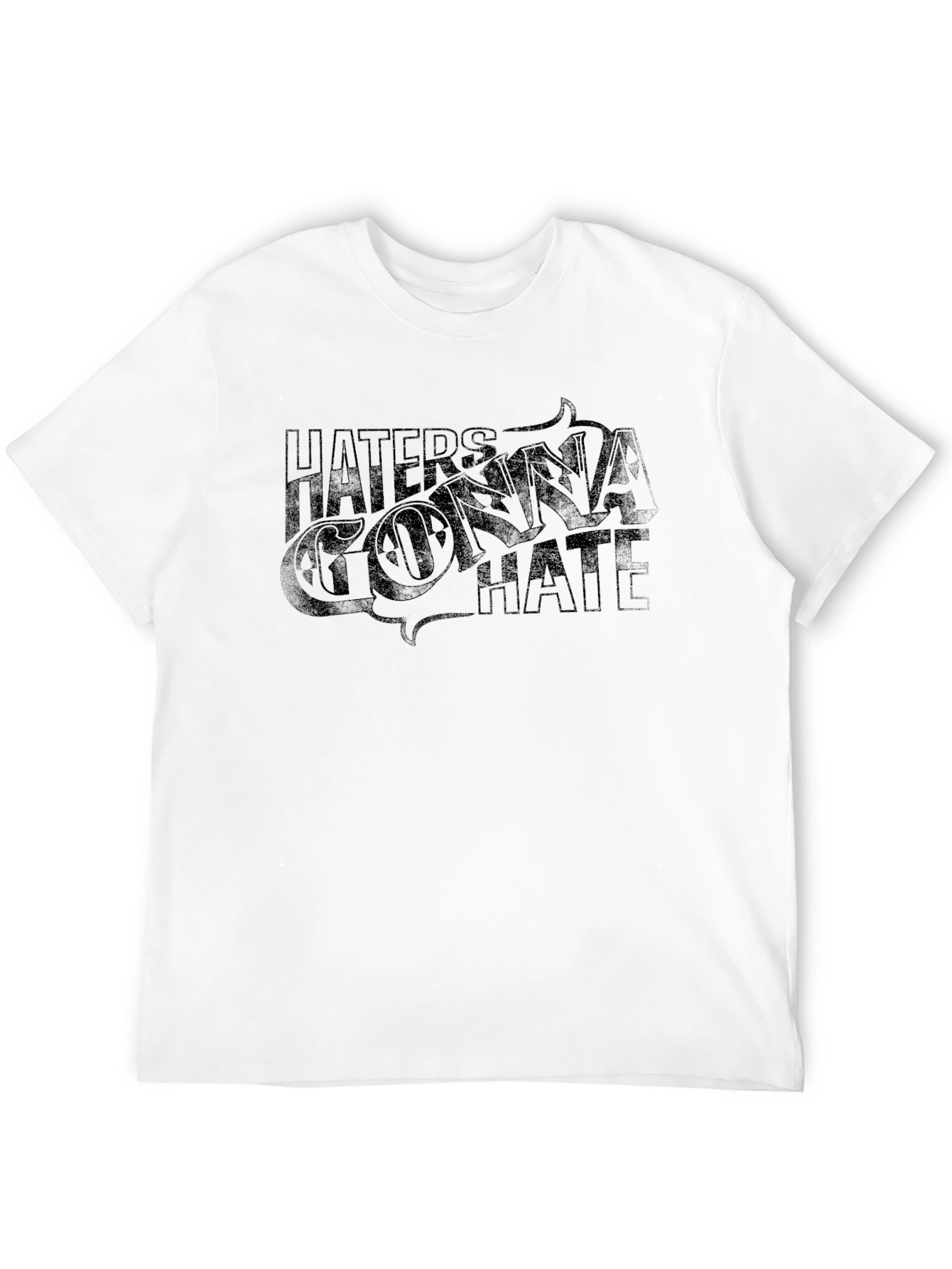 Black Haters Gonna Hate Graphic T-Shirt - Black view 12