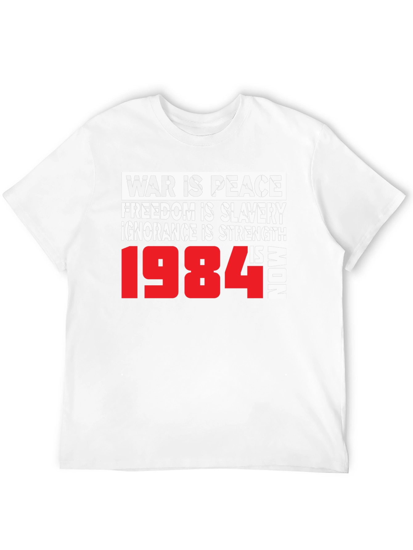 Black 1984 is NOW Men's Graphic Tee view 12