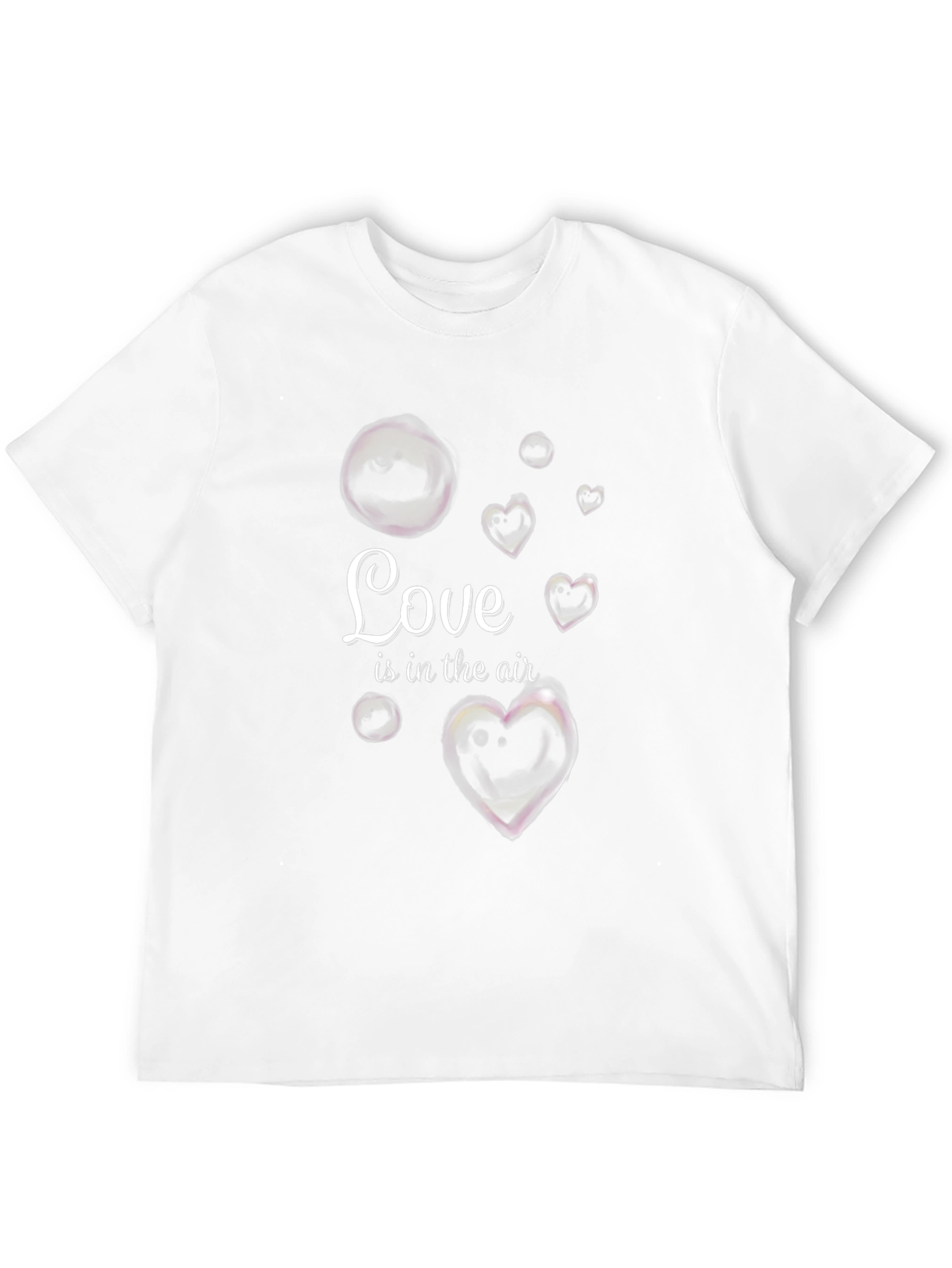Black Love is in the Air T-Shirt - Romantic Heart Design view 12
