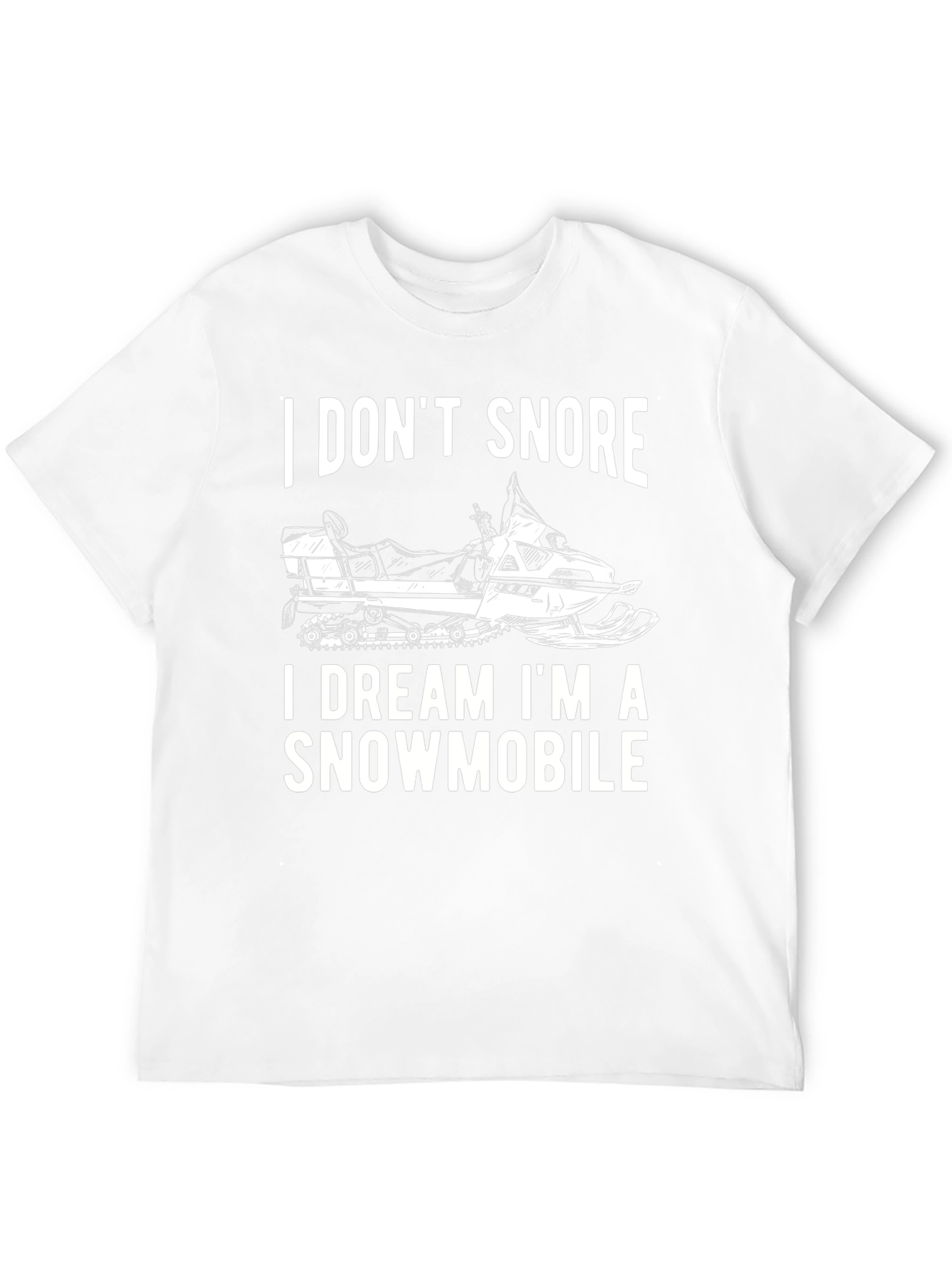 Black Funny Snowmobile T-Shirt - I Don't Snore view 12