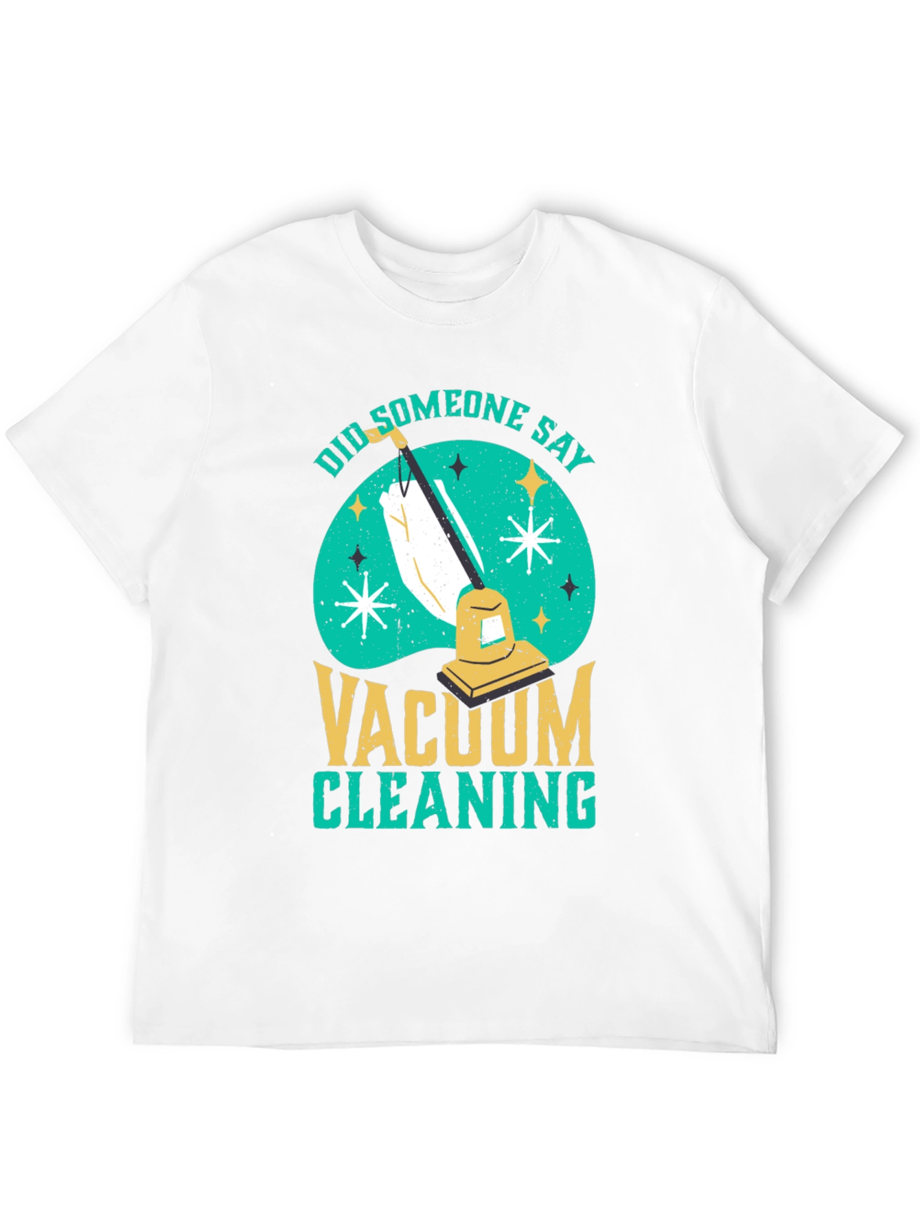 Black Funny Vacuum Cleaning T-Shirt view 12
