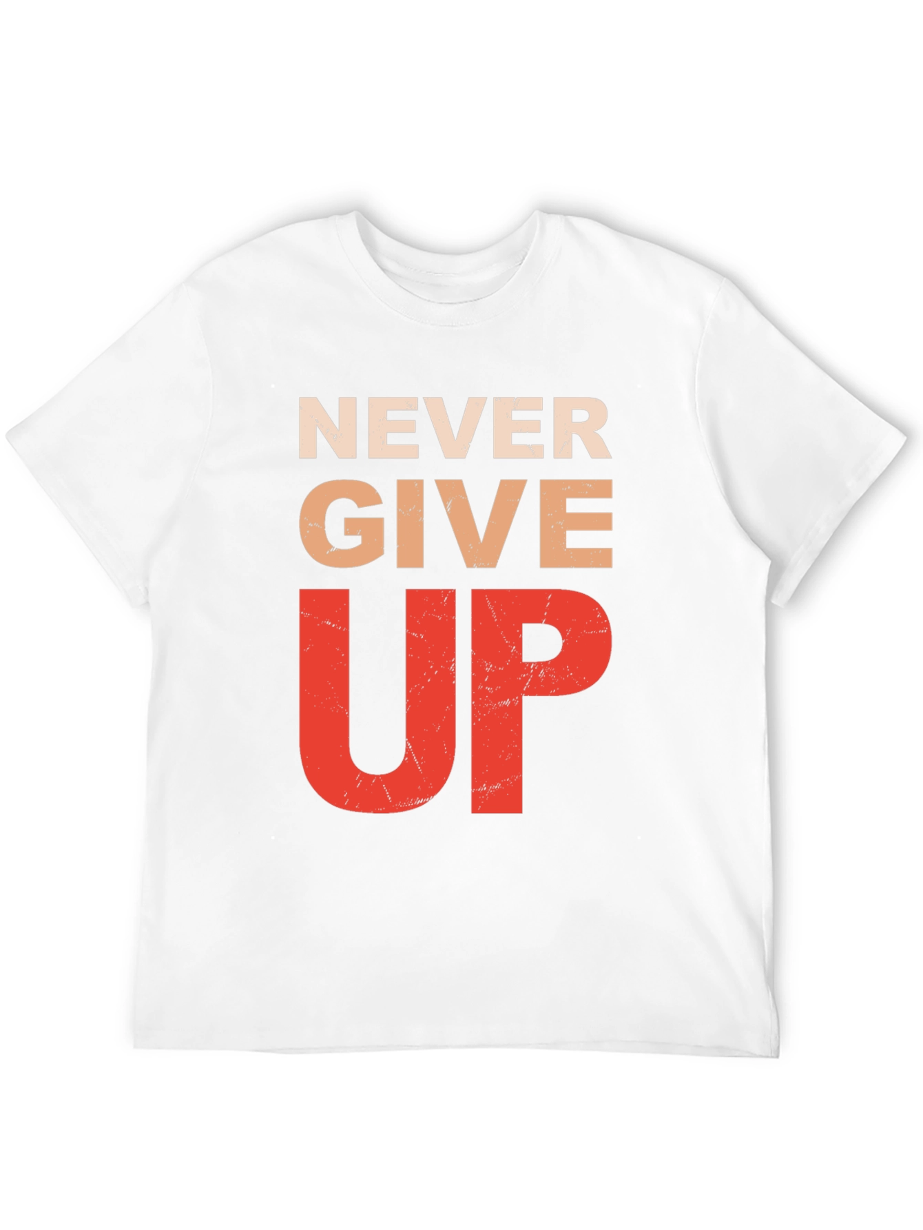 Black Never Give Up Graphic Tee - Inspirational Motivation Shirt view 12