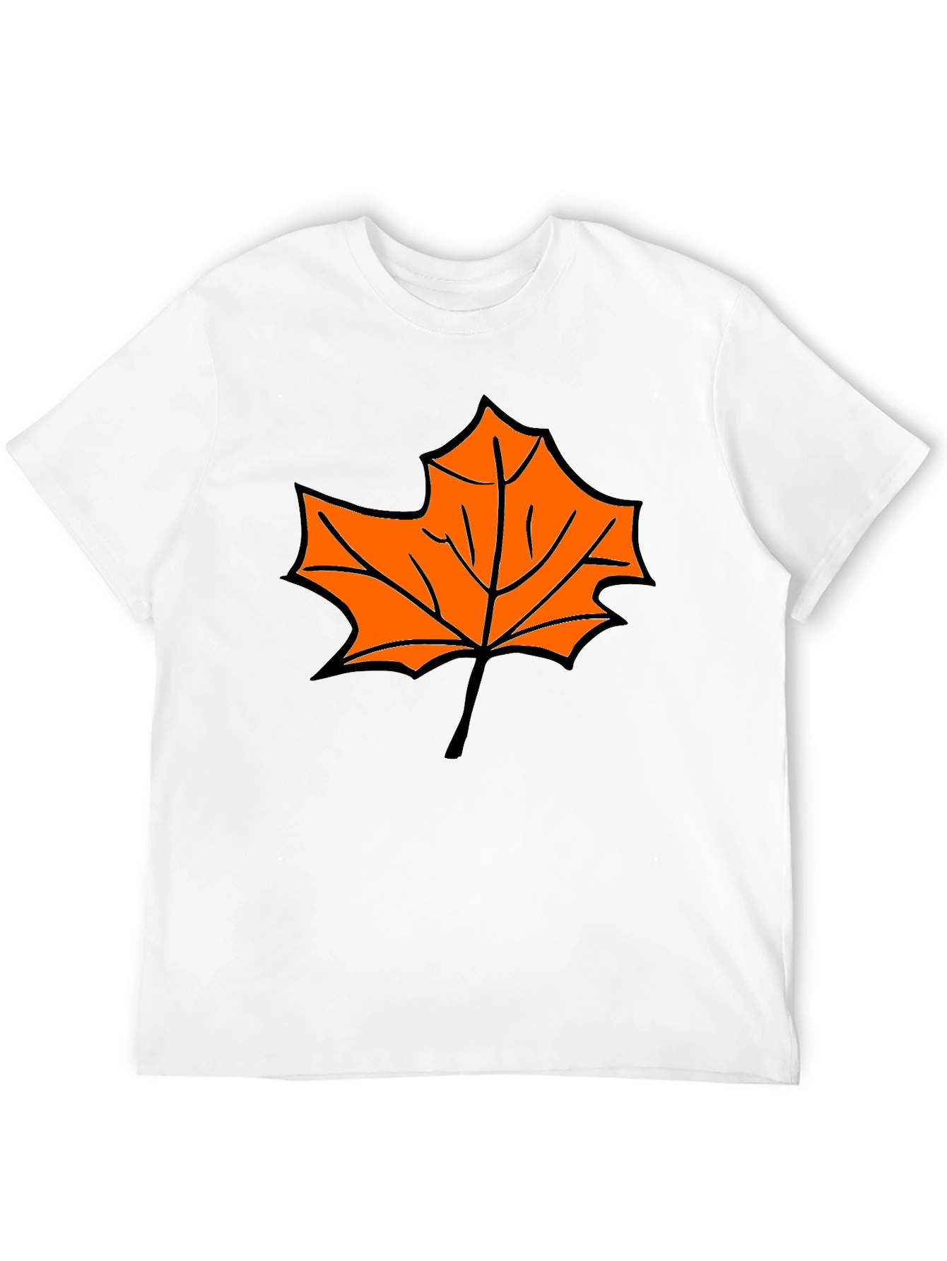 Black Maple Leaf Graphic Tee - Black Casual Shirt view 12