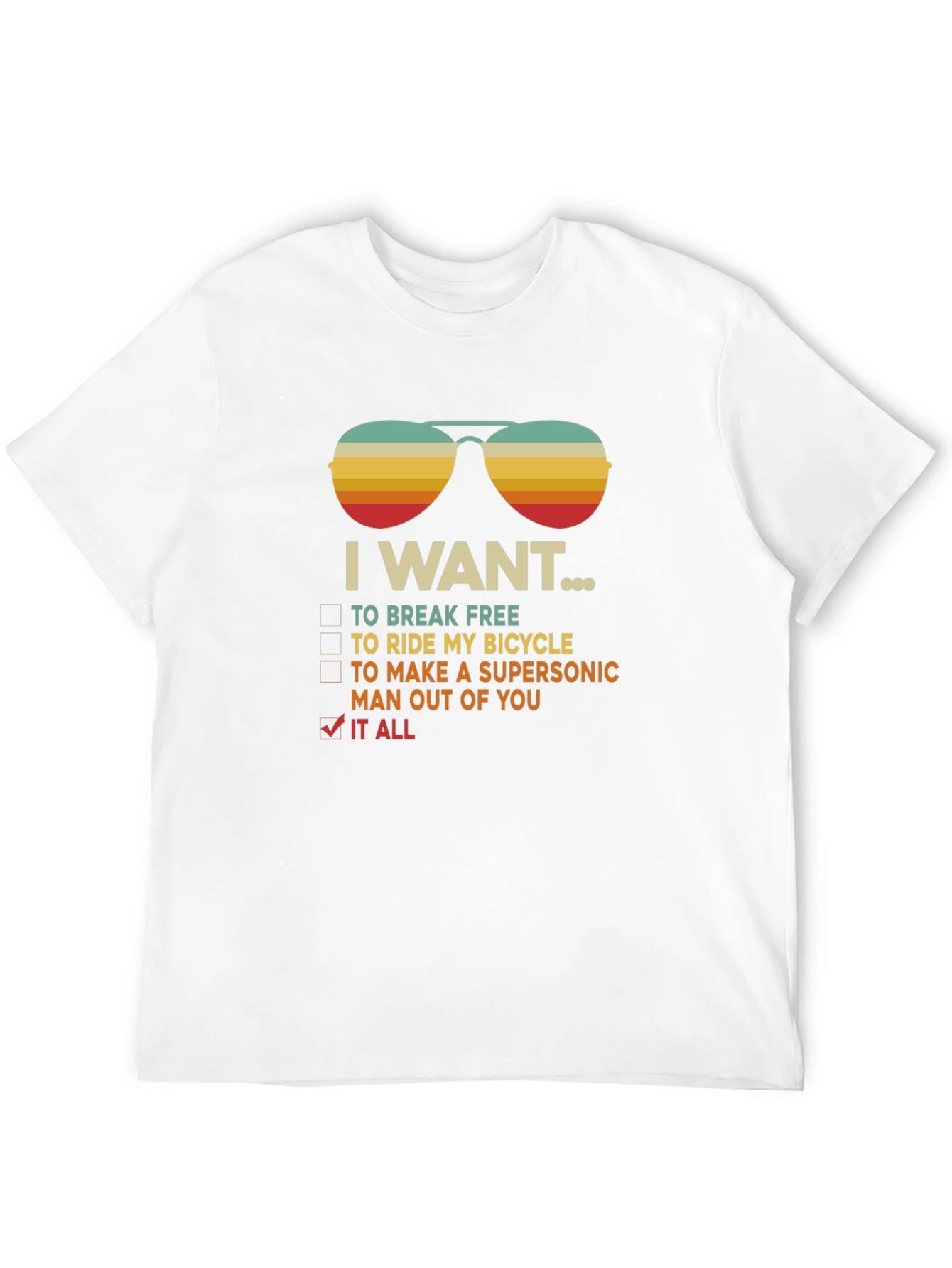 Black I Want It All Graphic T-Shirt - Break Free Bicycle Queen view 12