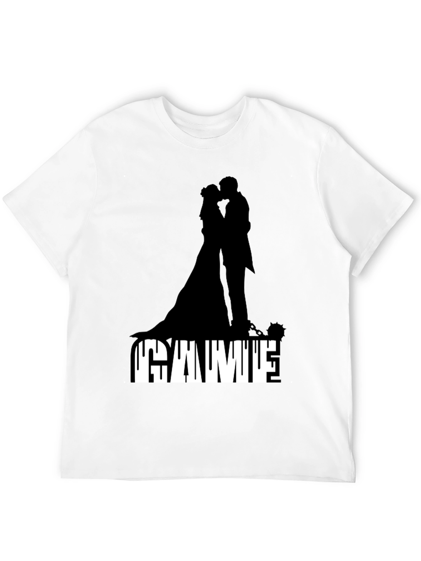 Black Gamufe Wedding Silhouette Graphic Tee - Black view 12