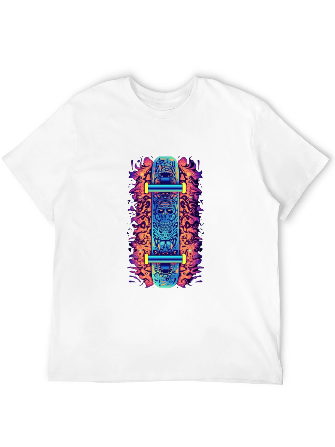 Black Skateboard Skull Graphic Tee - Edgy Style view 12