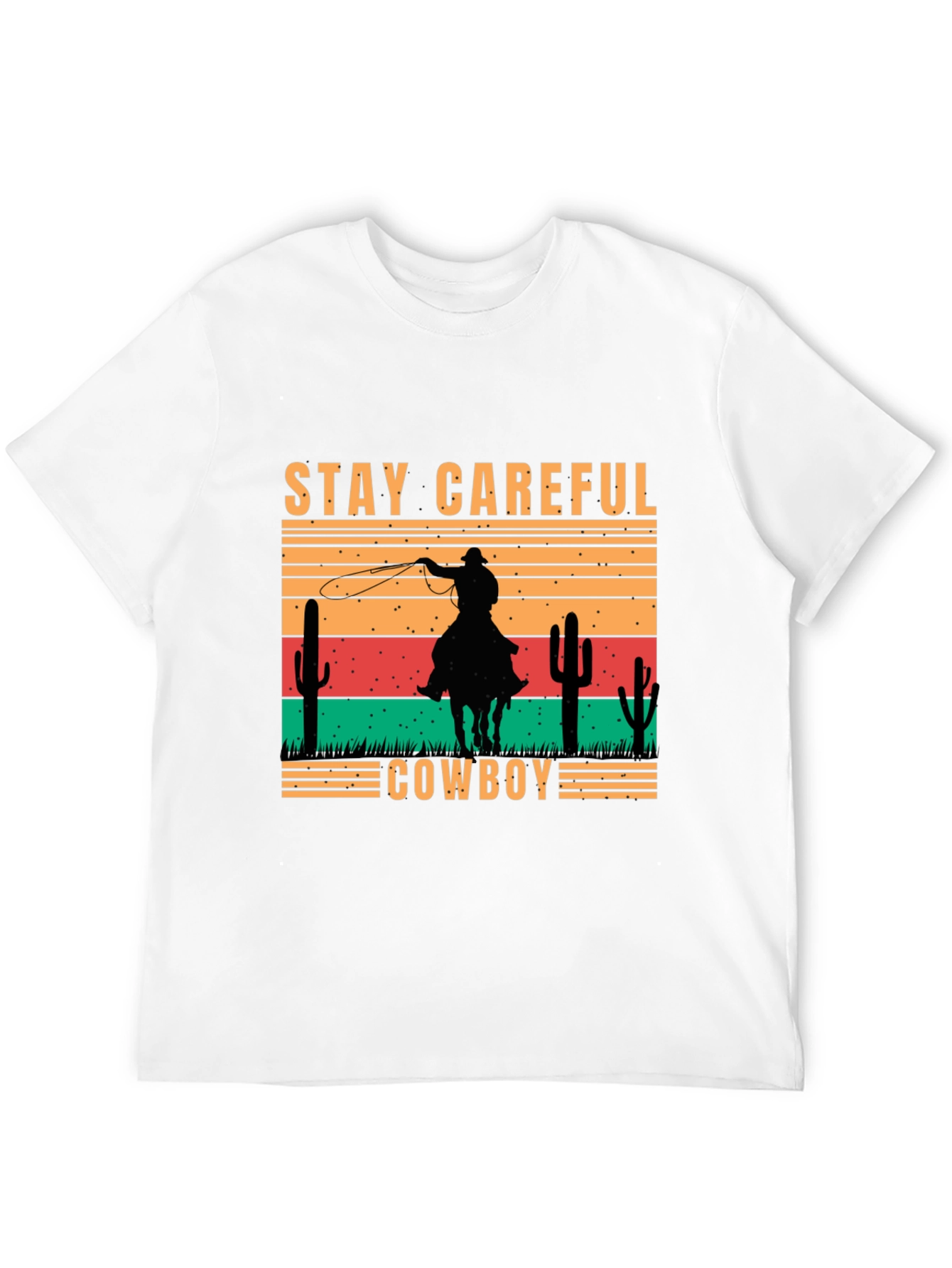 Black Stay Careful Cowboy Graphic Tee view 12