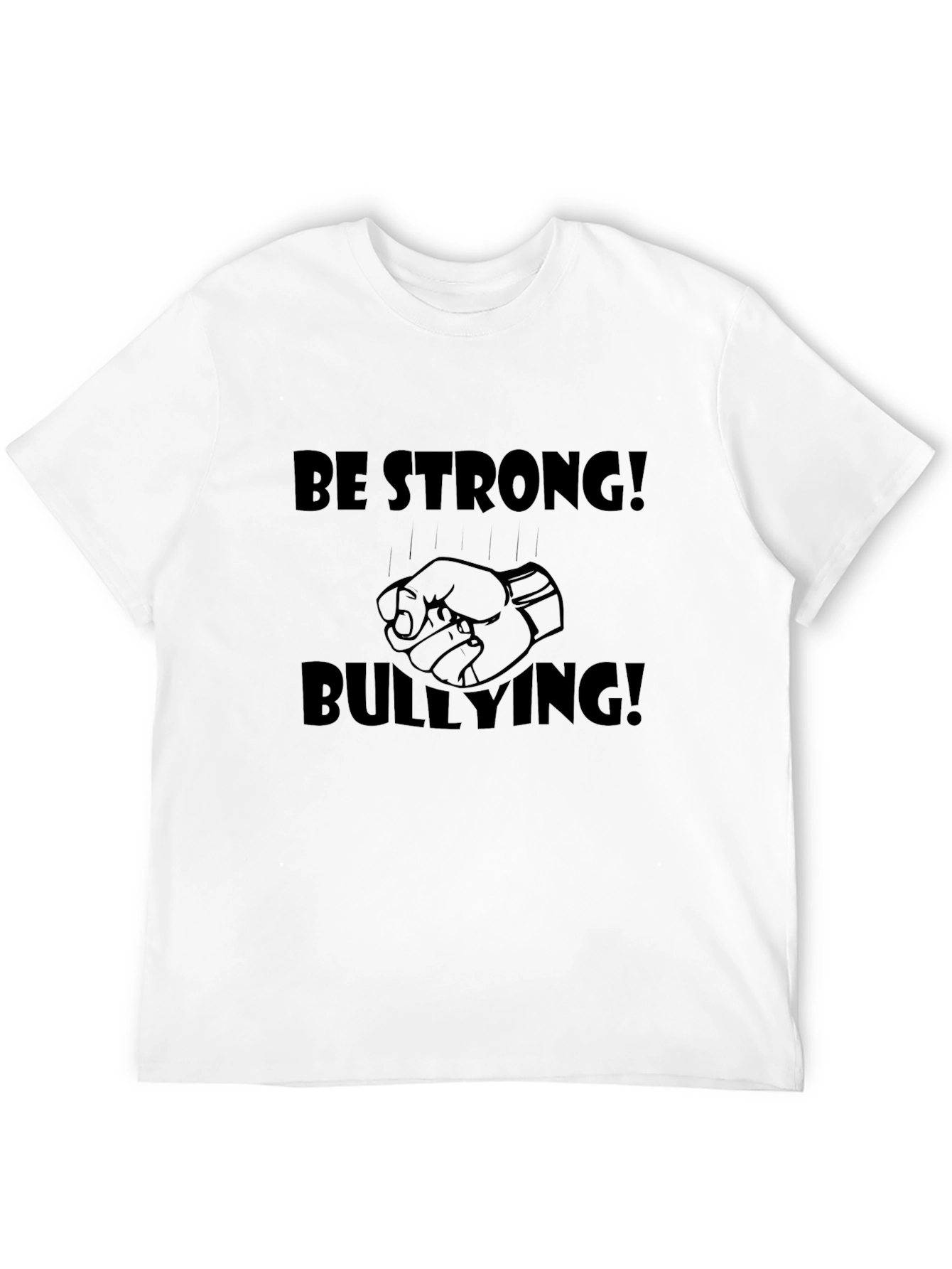Black Be Strong! Fist Anti-Bullying Graphic Tee view 12