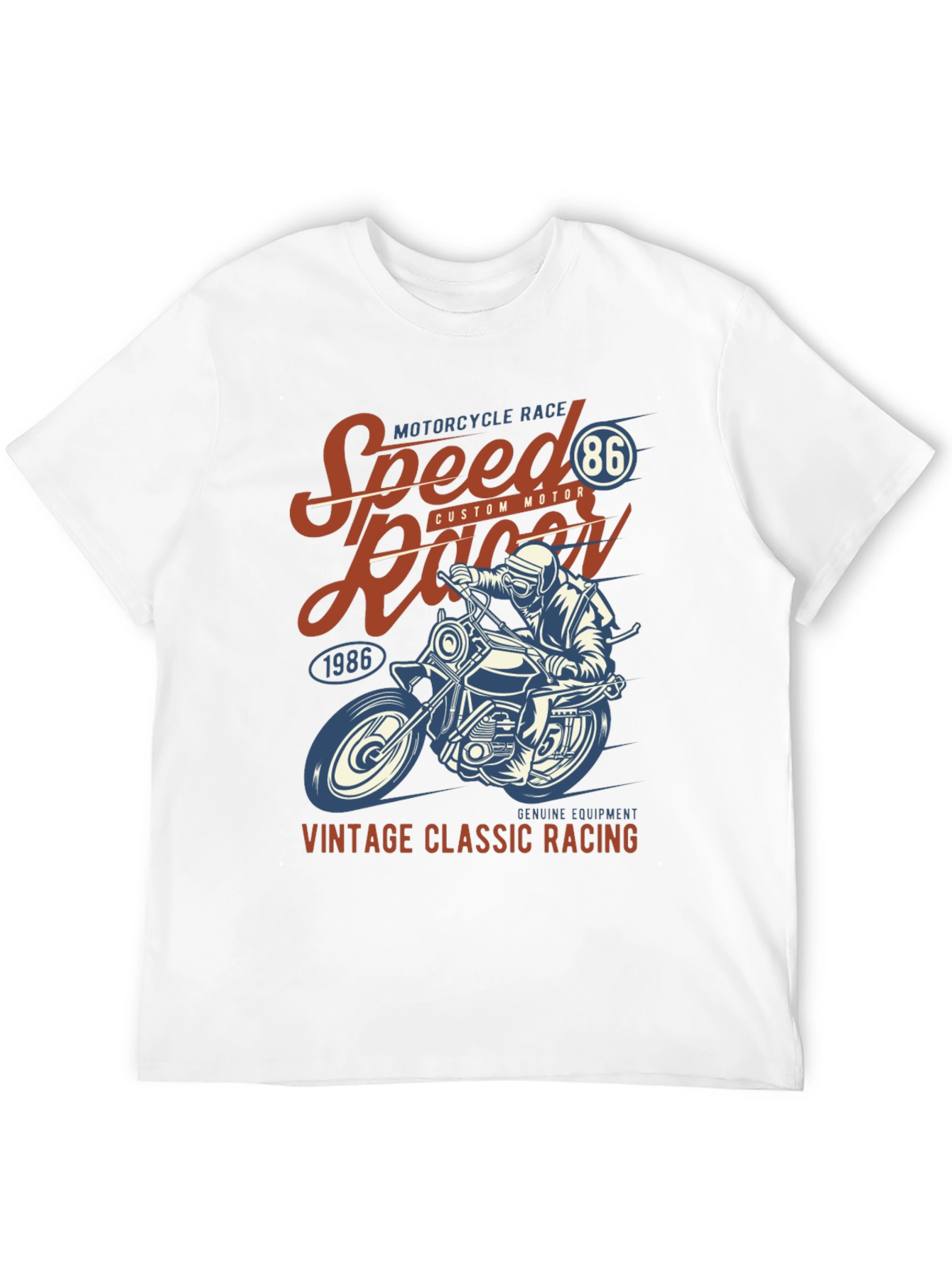 Black Vintage Motorcycle Racing Graphic T-Shirt view 12