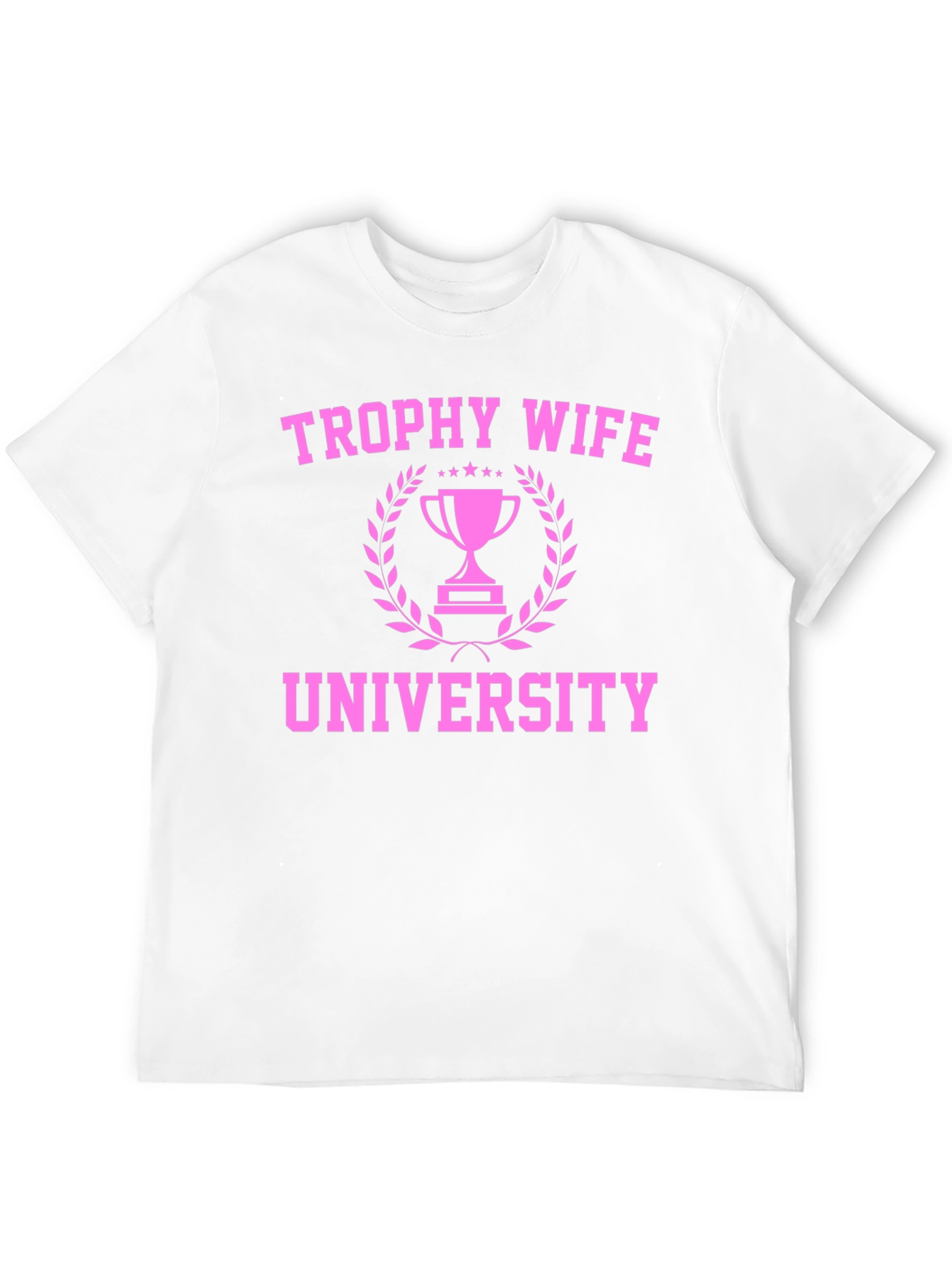 Black Trophy Wife University Graphic Tee - Black Cotton T-Shirt view 12