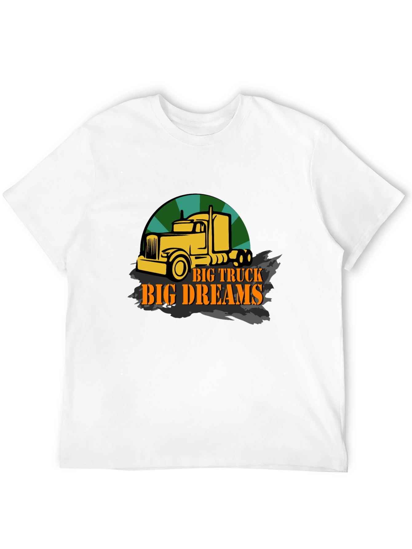 Black Big Truck Big Dreams Black Graphic T-Shirt view 12