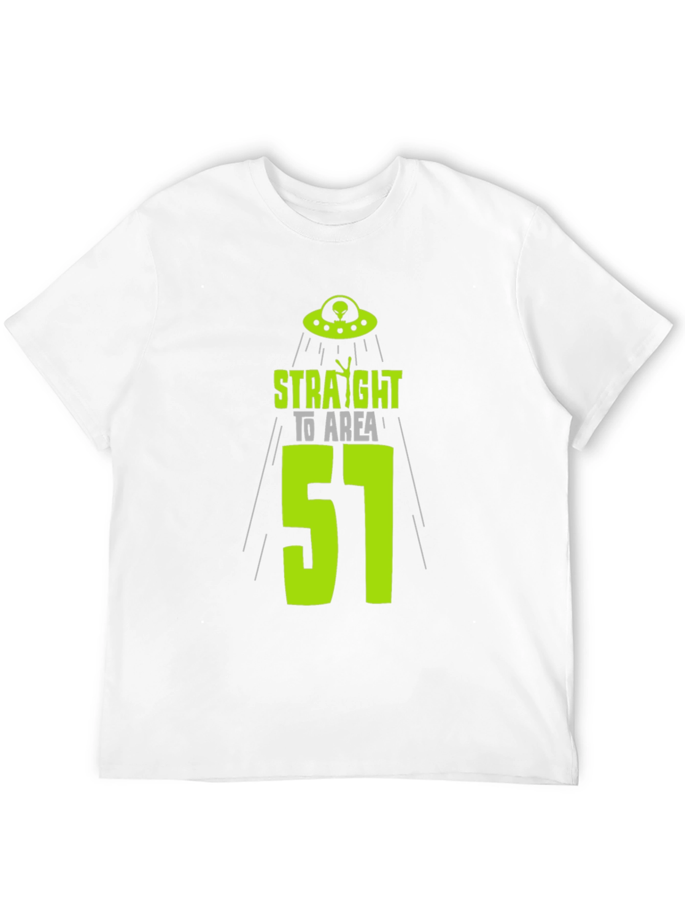 Black Area 51 Alien T-Shirt - Black Cotton UFO Design view 12