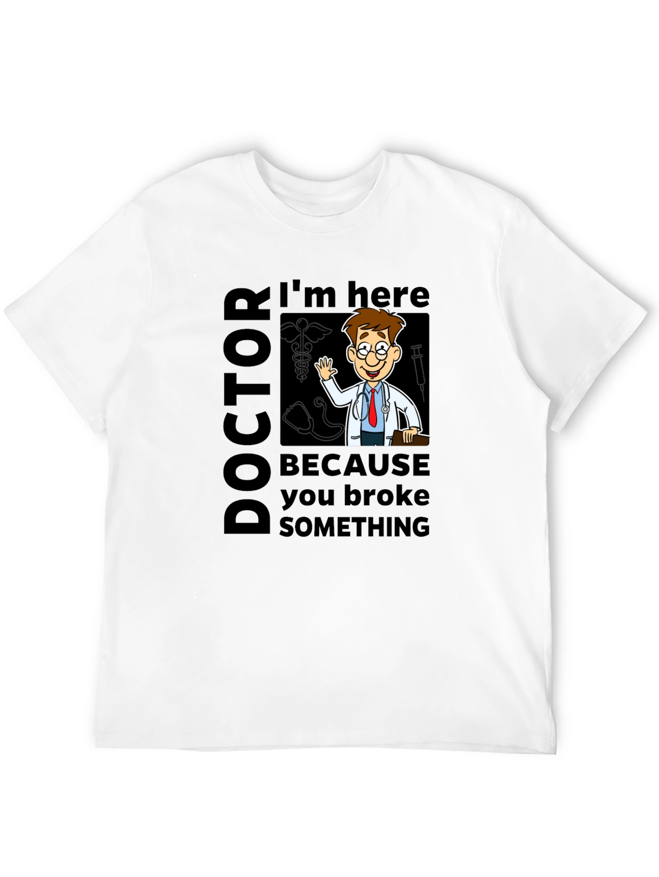 Black Doctor Cartoon Graphic Tee view 12