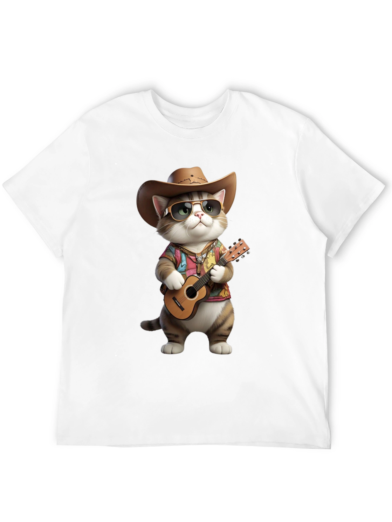 Black Cool Cat Cowboy T-Shirt view 12