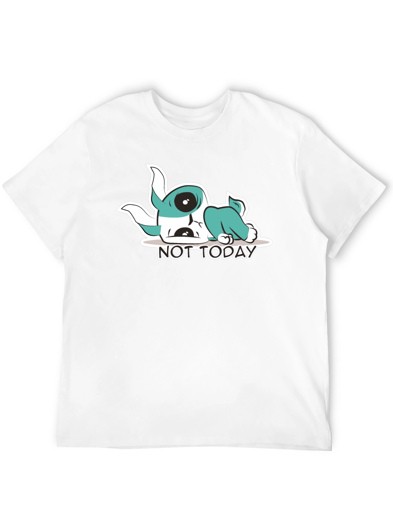 Black Not Today Graphic Tee - Black Cotton Comfort view 12