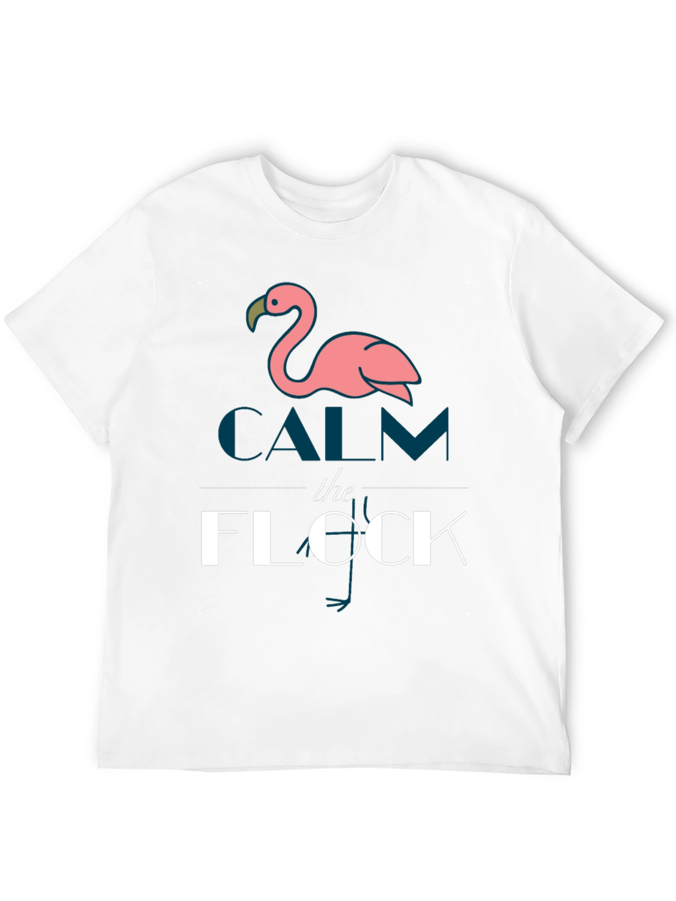 Black Calm The Flock Flamingo Graphic T-Shirt view 12