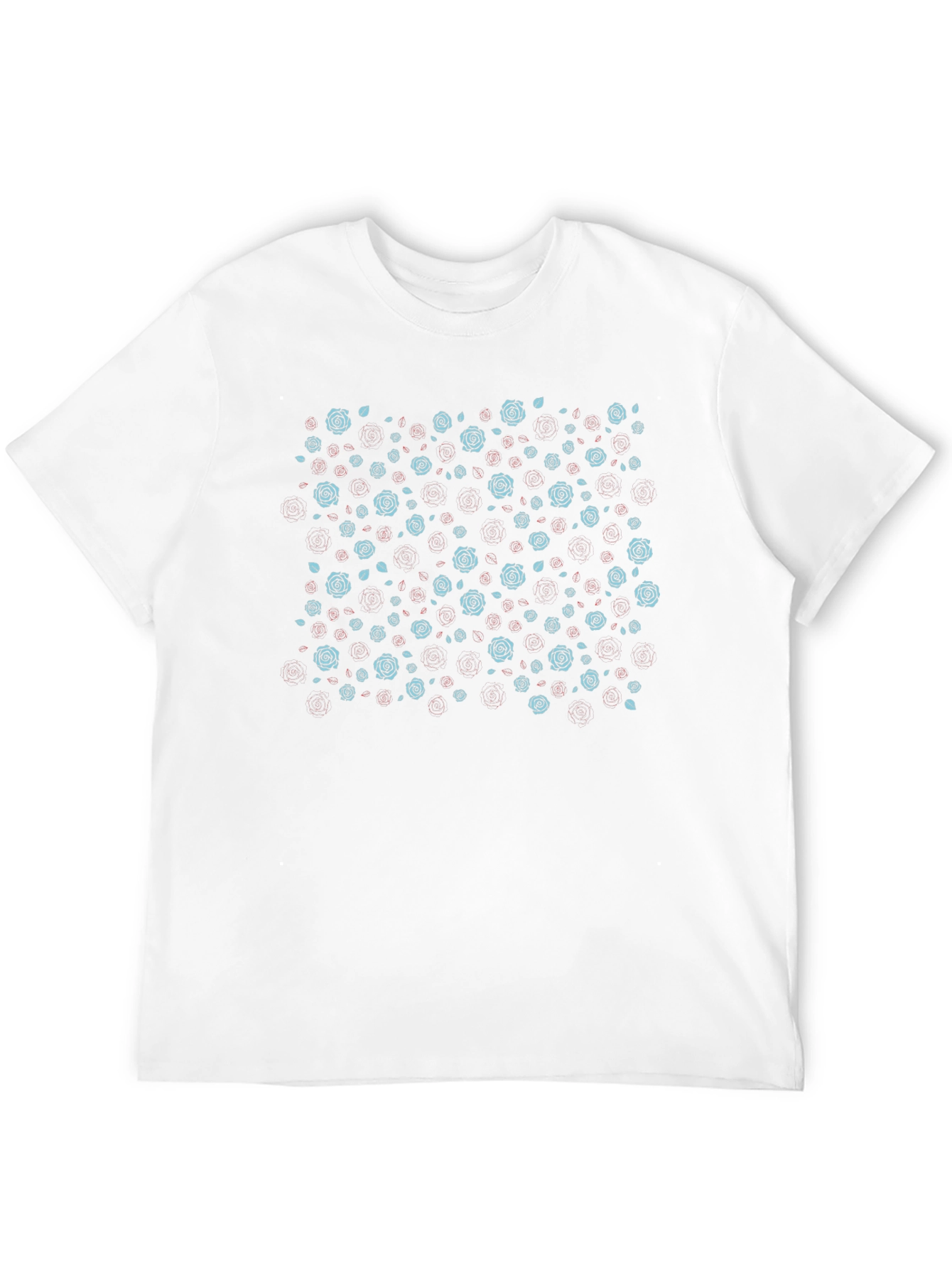 Black Floral Print Crew Neck T-Shirt view 12