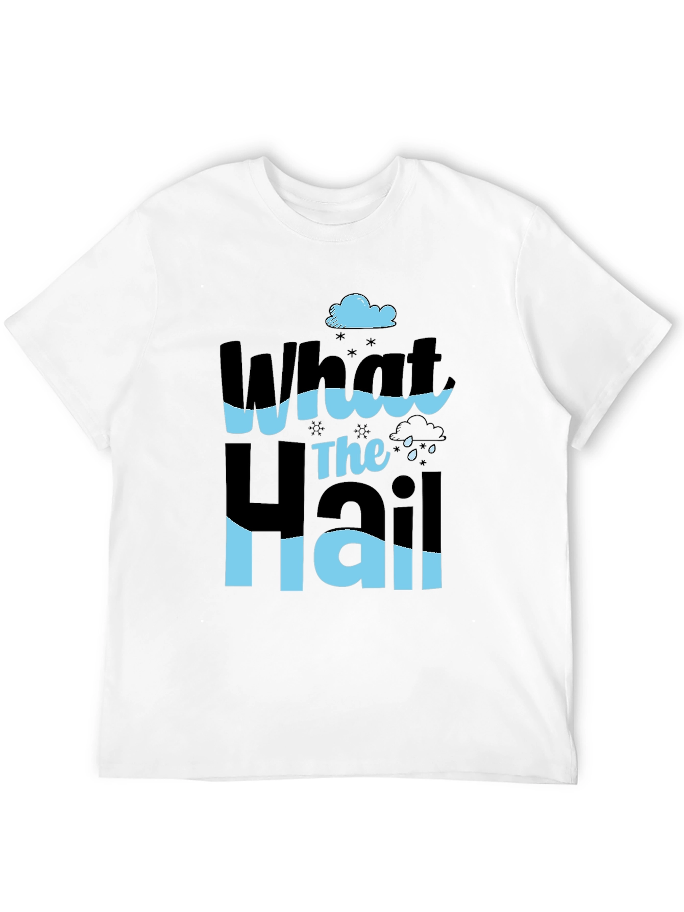 Black What the Hail T-Shirt - Weather Pun Tee view 12