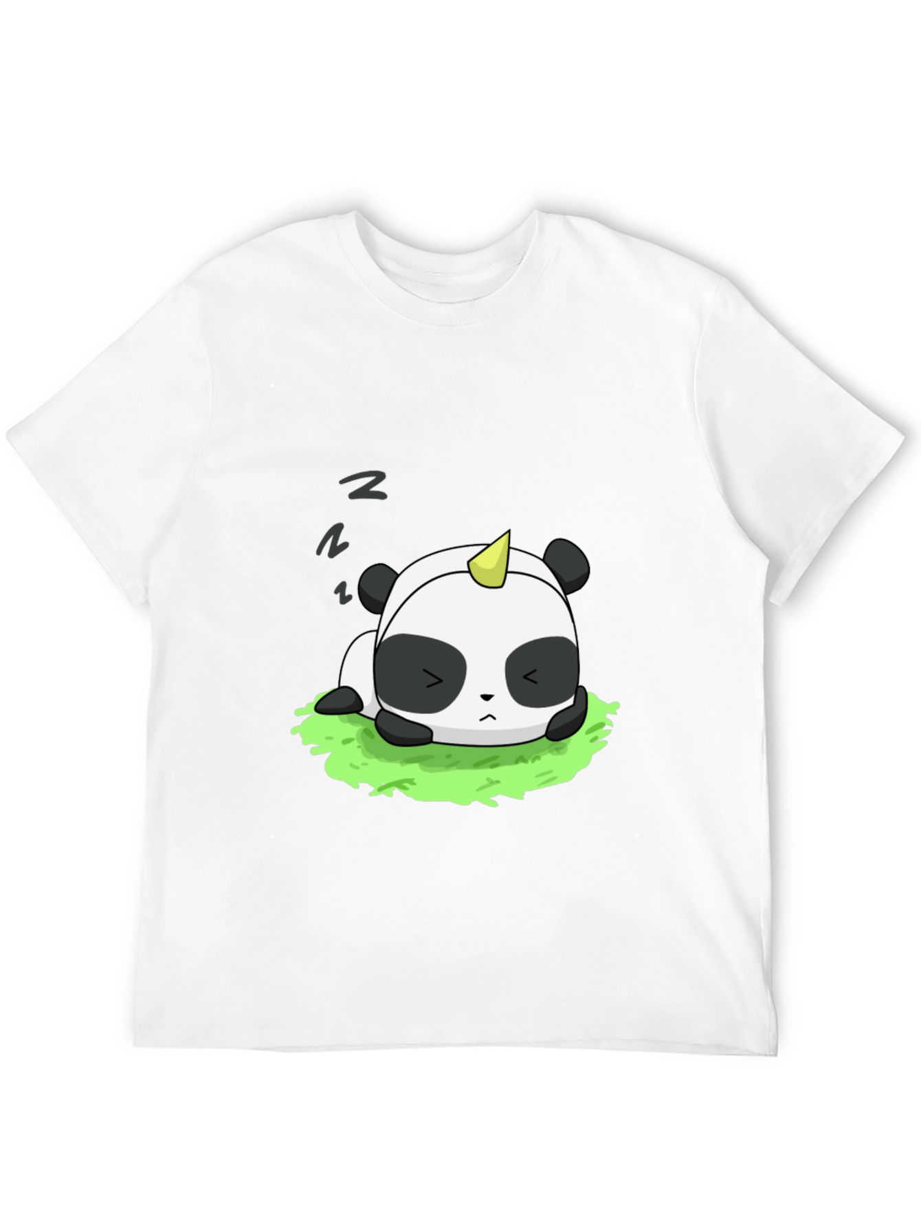 Black Cute Panda Unicorn Black T-Shirt view 12