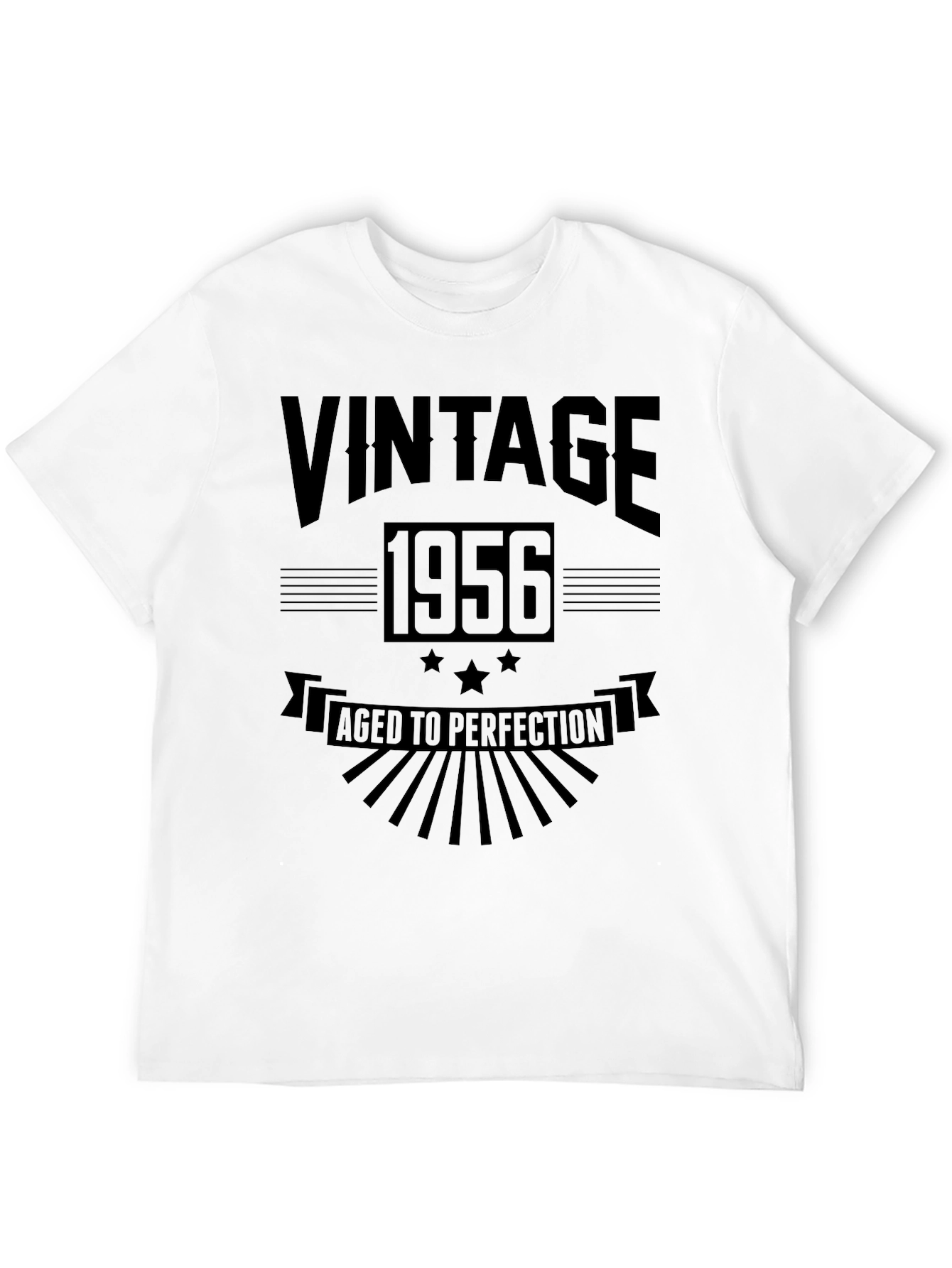 Black Vintage 1956 Aged to Perfection Black T-Shirt view 12
