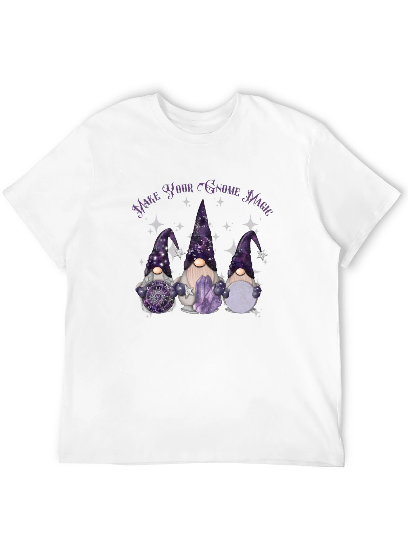 Black Gnome Magic T-Shirt - Unique Graphic Tee view 12