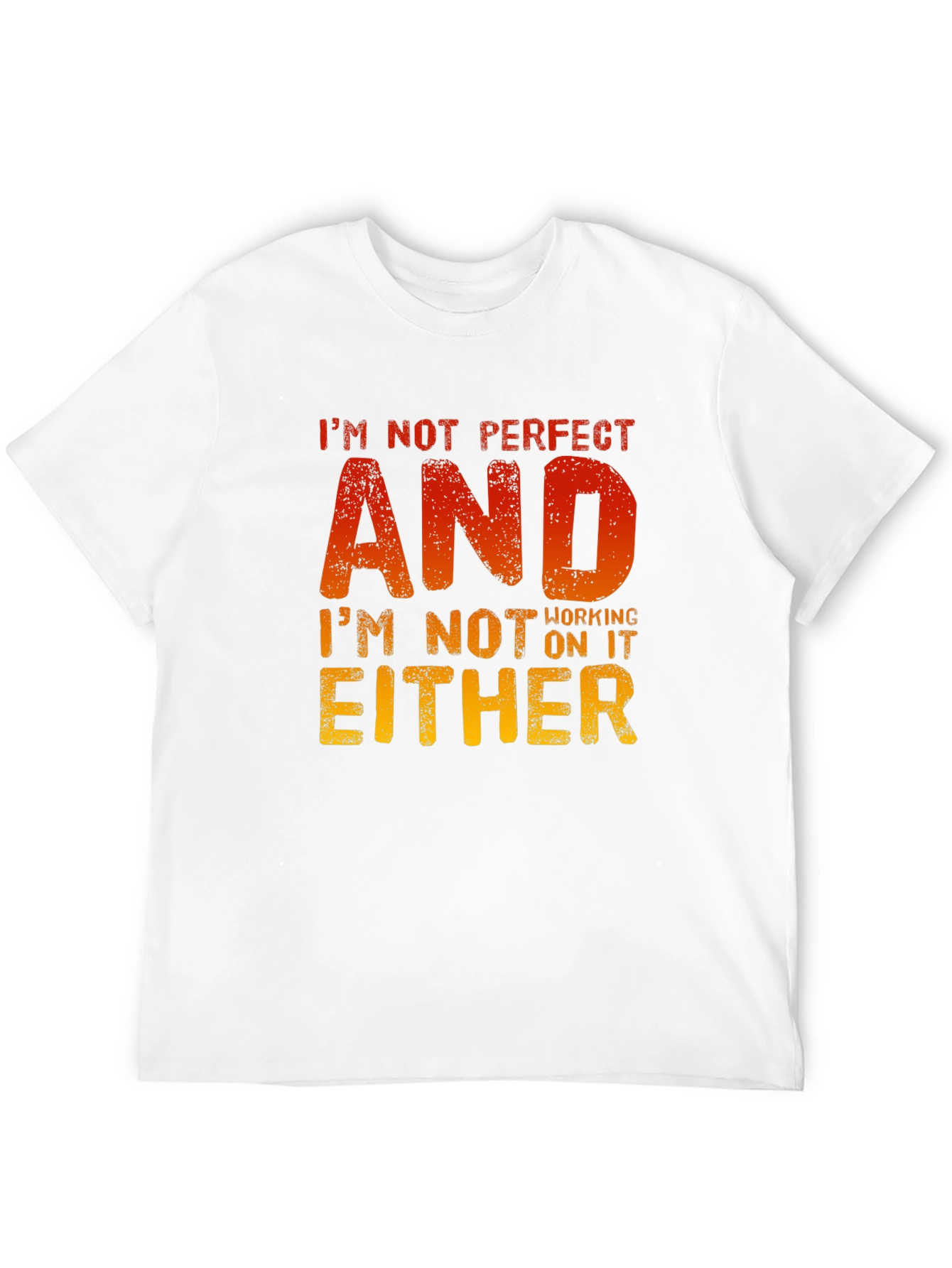 Black Funny Slogan T-Shirt - I'm Not Perfect view 12