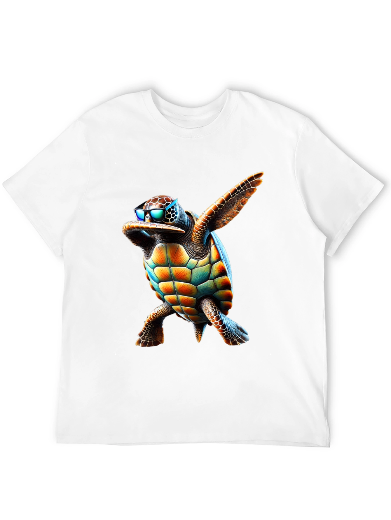 Black Dabbing Turtle Graphic Tee - Cool & Fun view 12