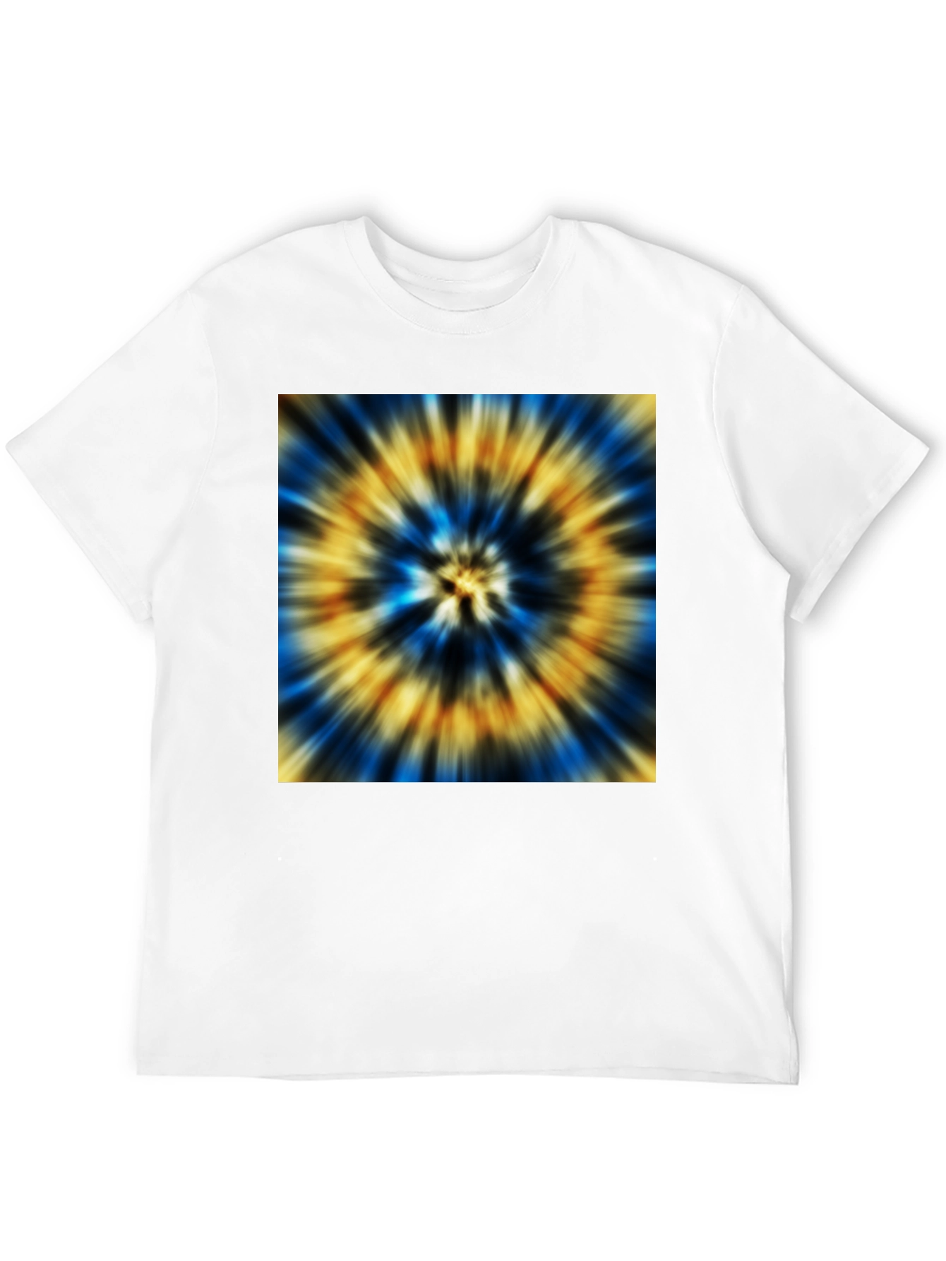 Black Vibrant Tie-Dye Graphic Black T-Shirt view 12