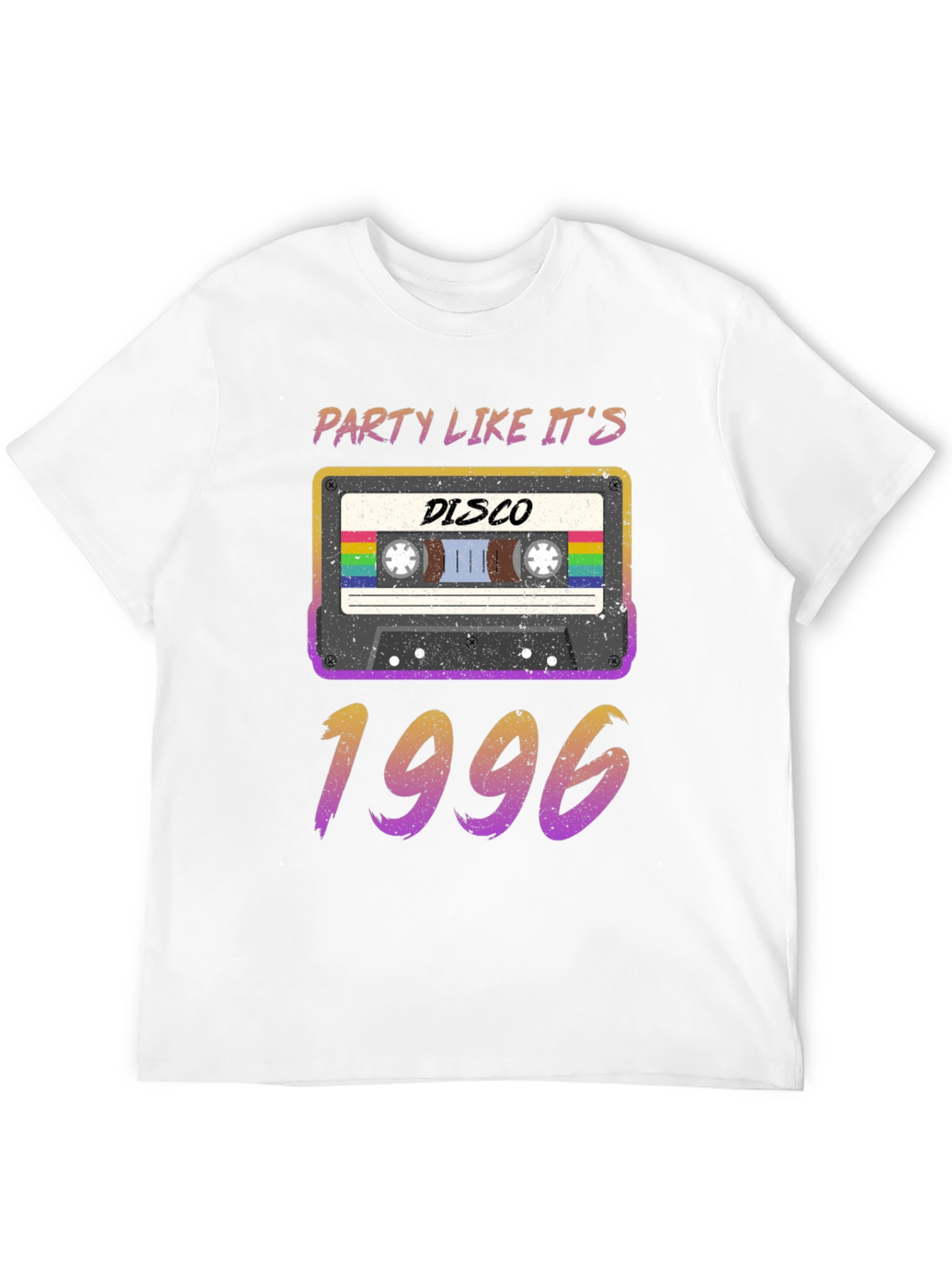 Black Party Like It's 1996 Disco Cassette Tape T-Shirt view 12