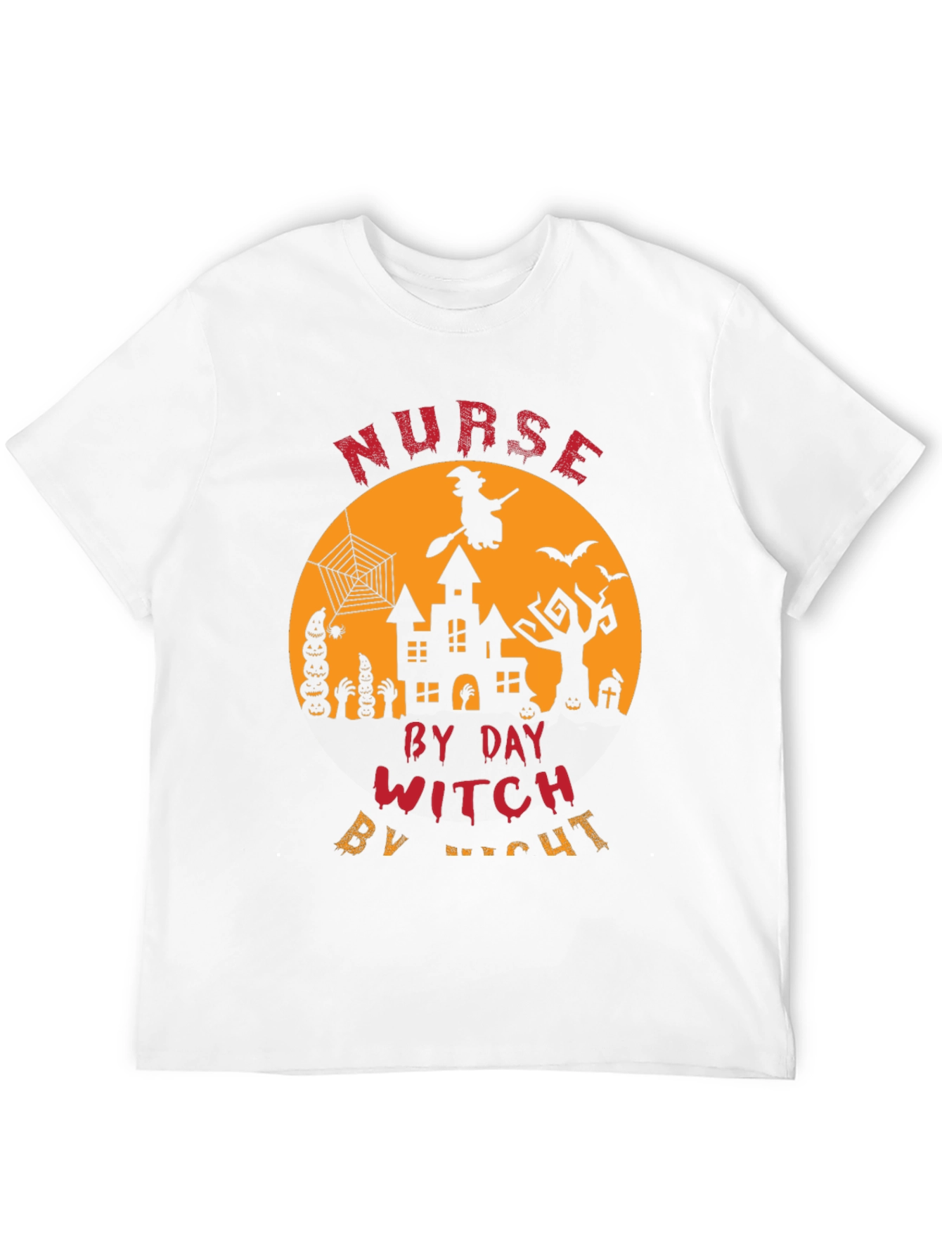 Black Nurse Witch Halloween T-Shirt view 12