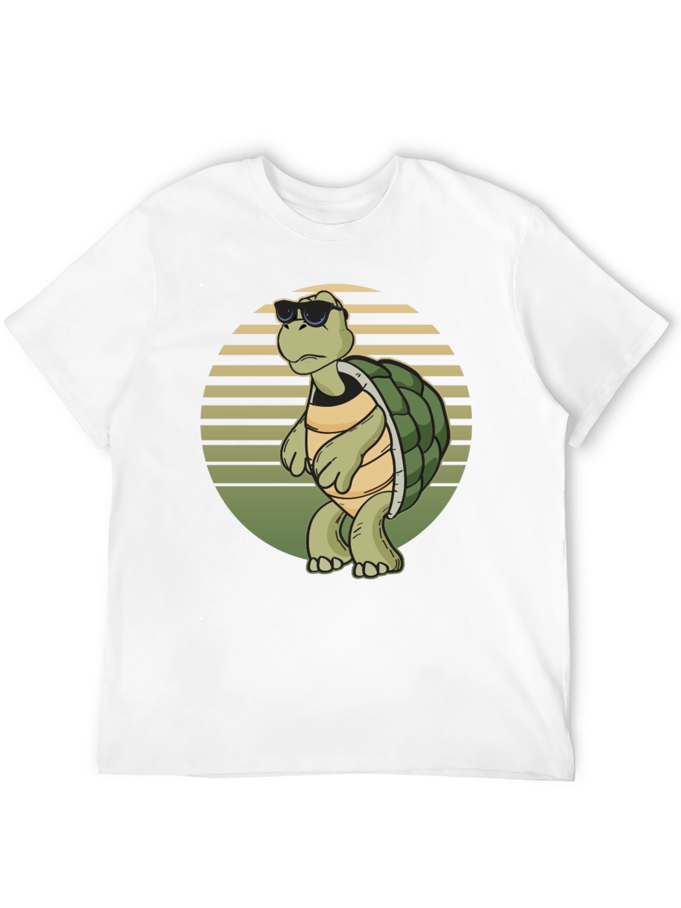 Black Cool Turtle Graphic Tee - Black Cotton Shirt view 12