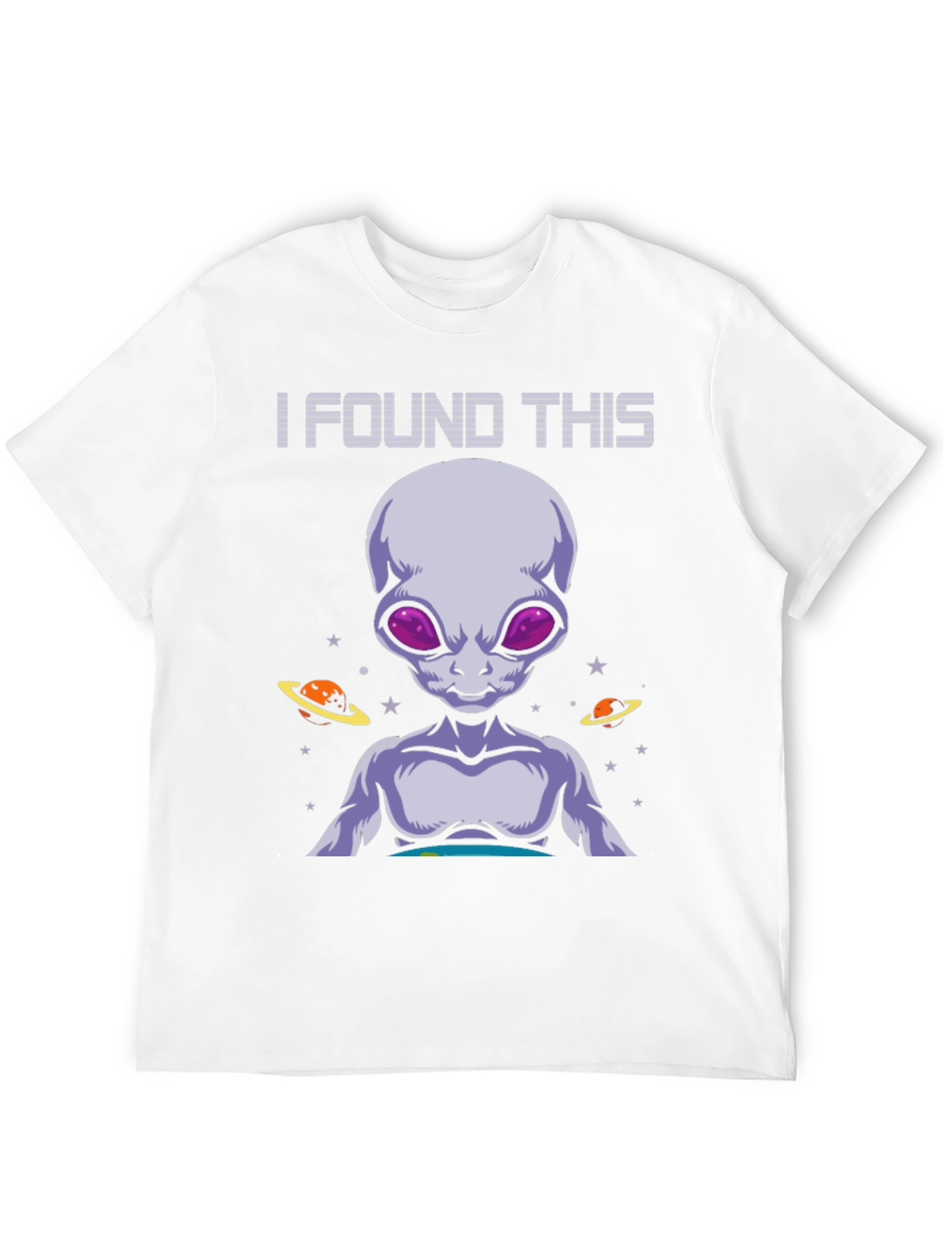 Black I Found This Alien Graphic Tee - Black Cotton T-Shirt view 12