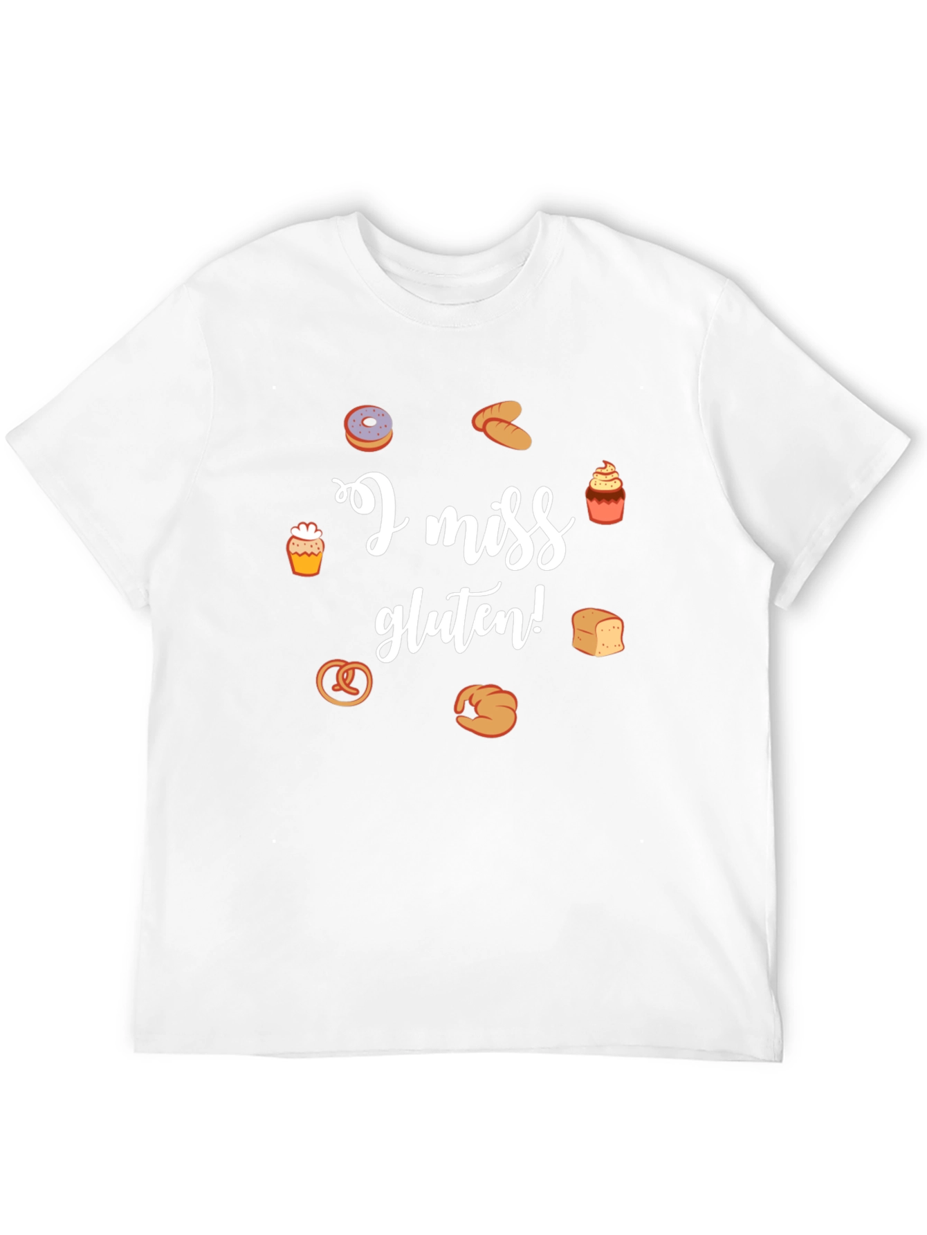 I Miss Gluten T-Shirt - Funny Foodie Tee - 12