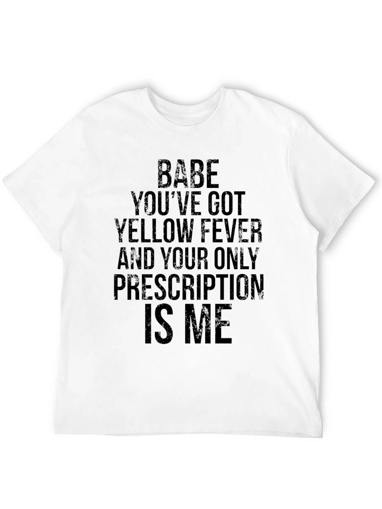 Black Funny "Yellow Fever" Prescription T-Shirt view 12