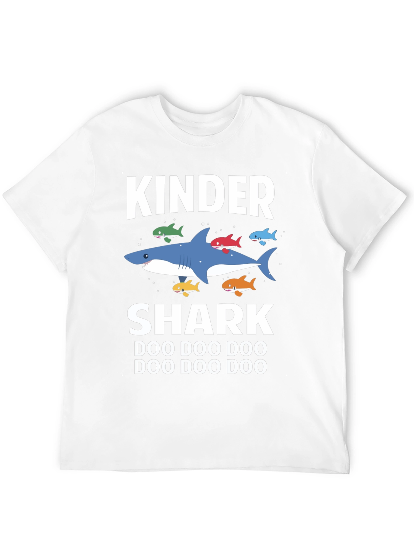 Black Kinder Shark Doo Doo Doo T-Shirt view 12