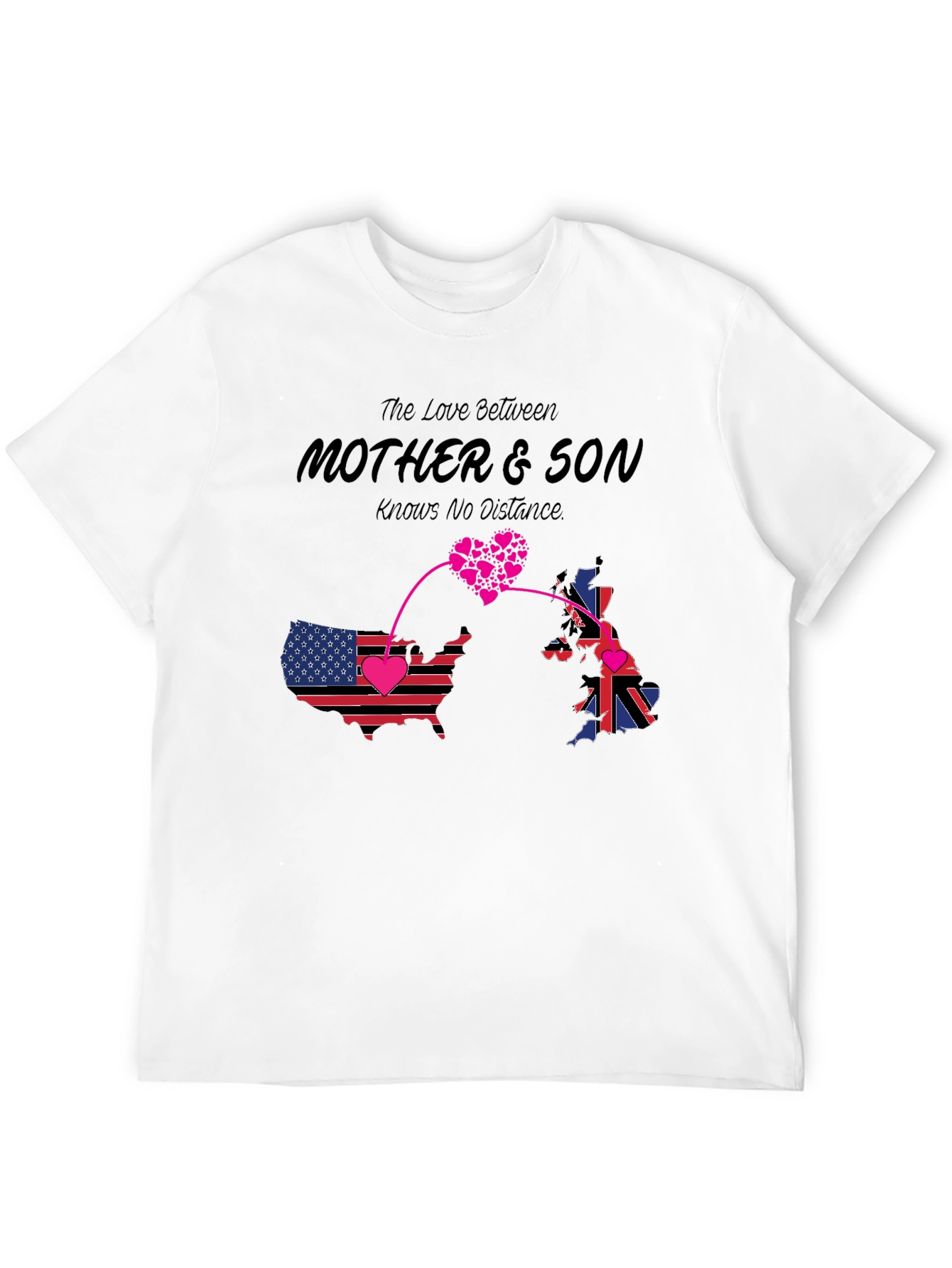 Black Mother & Son Distance Love T-Shirt view 12