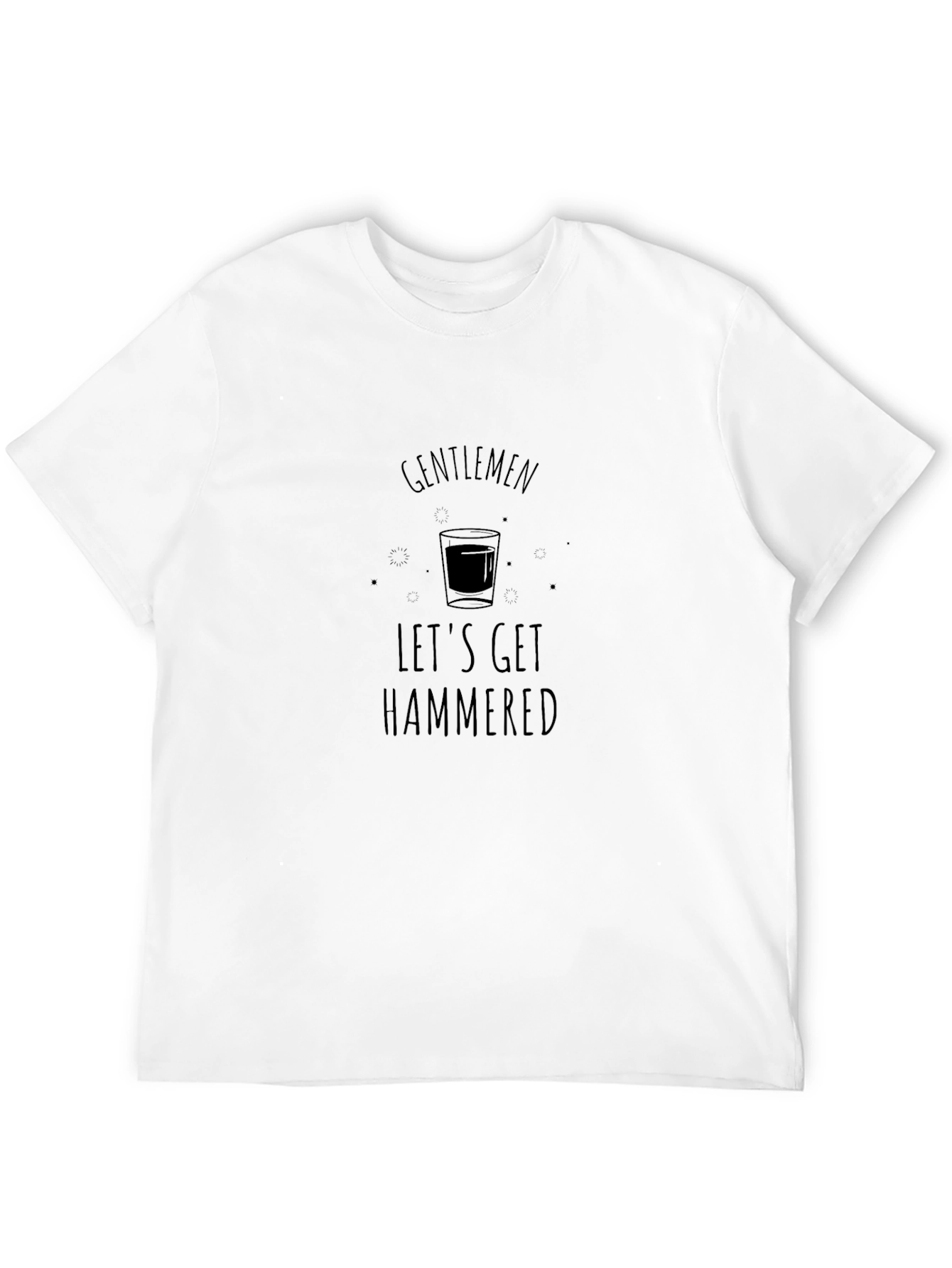 Black Gentlemen Let's Get Hammered Graphic Tee view 12