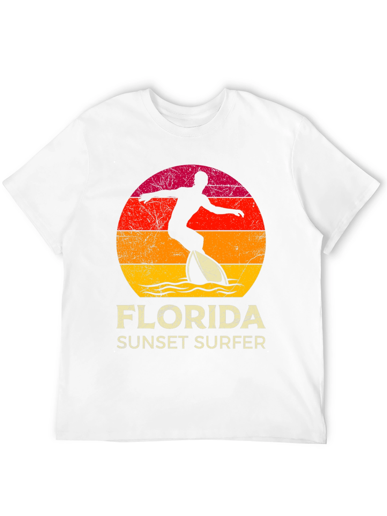 Black Florida Sunset Surfer Graphic Tee view 12