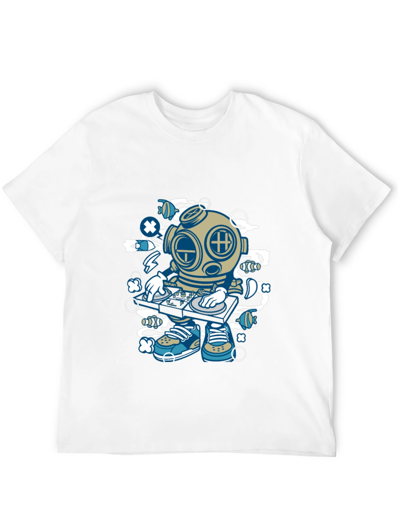 Black DJ Diver Graphic Tee - Black T-Shirt view 12