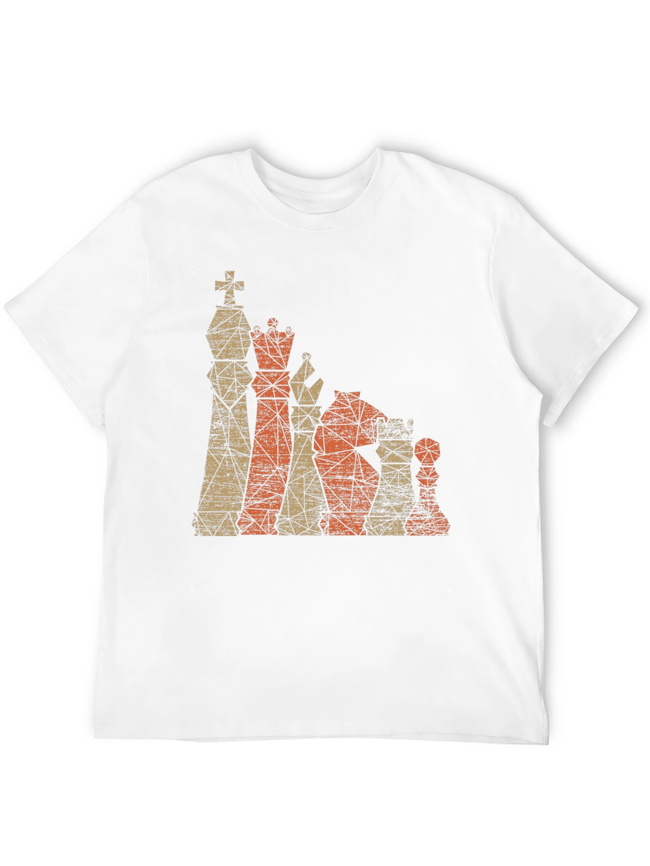 Black Geometric Chess Piece Graphic T-Shirt view 12