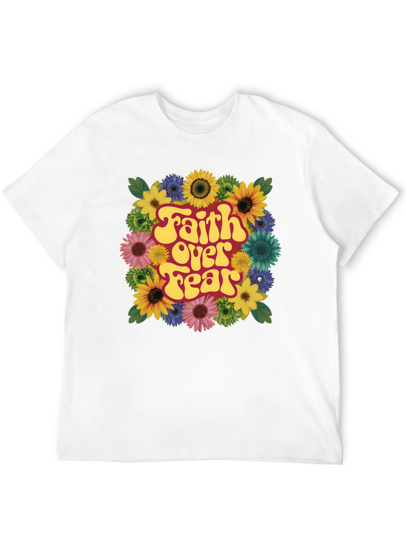 Black Faith Over Fear Floral T-Shirt view 12